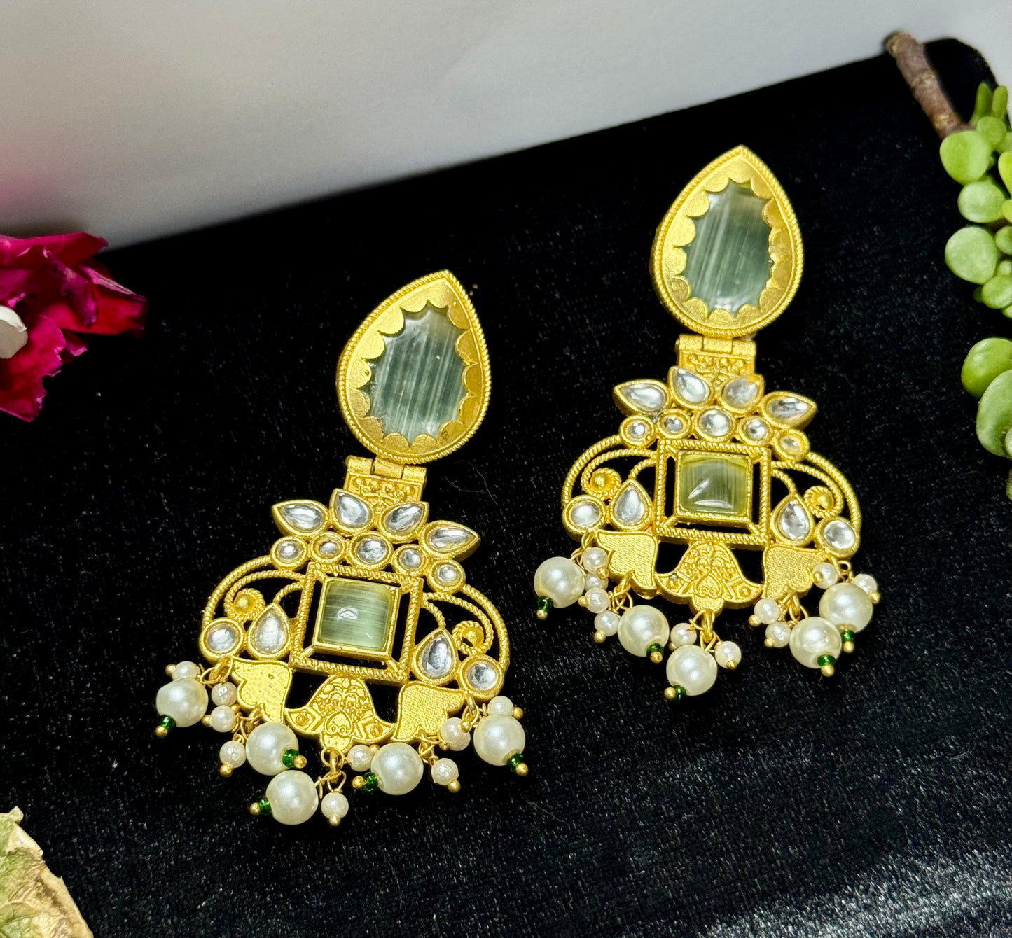 Premium Brass Meerab Earrings