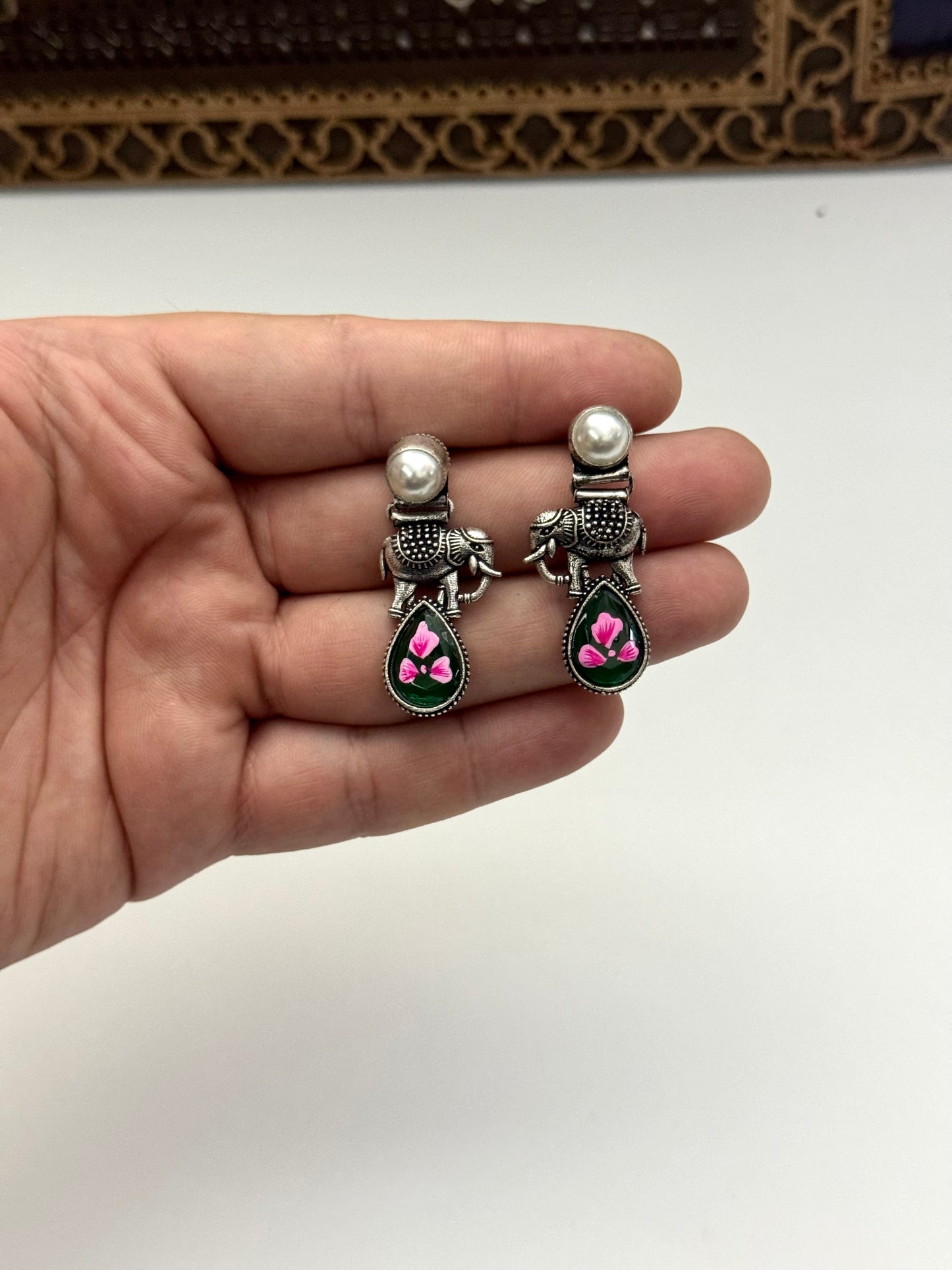 Premium brass made Oxidised Earrings