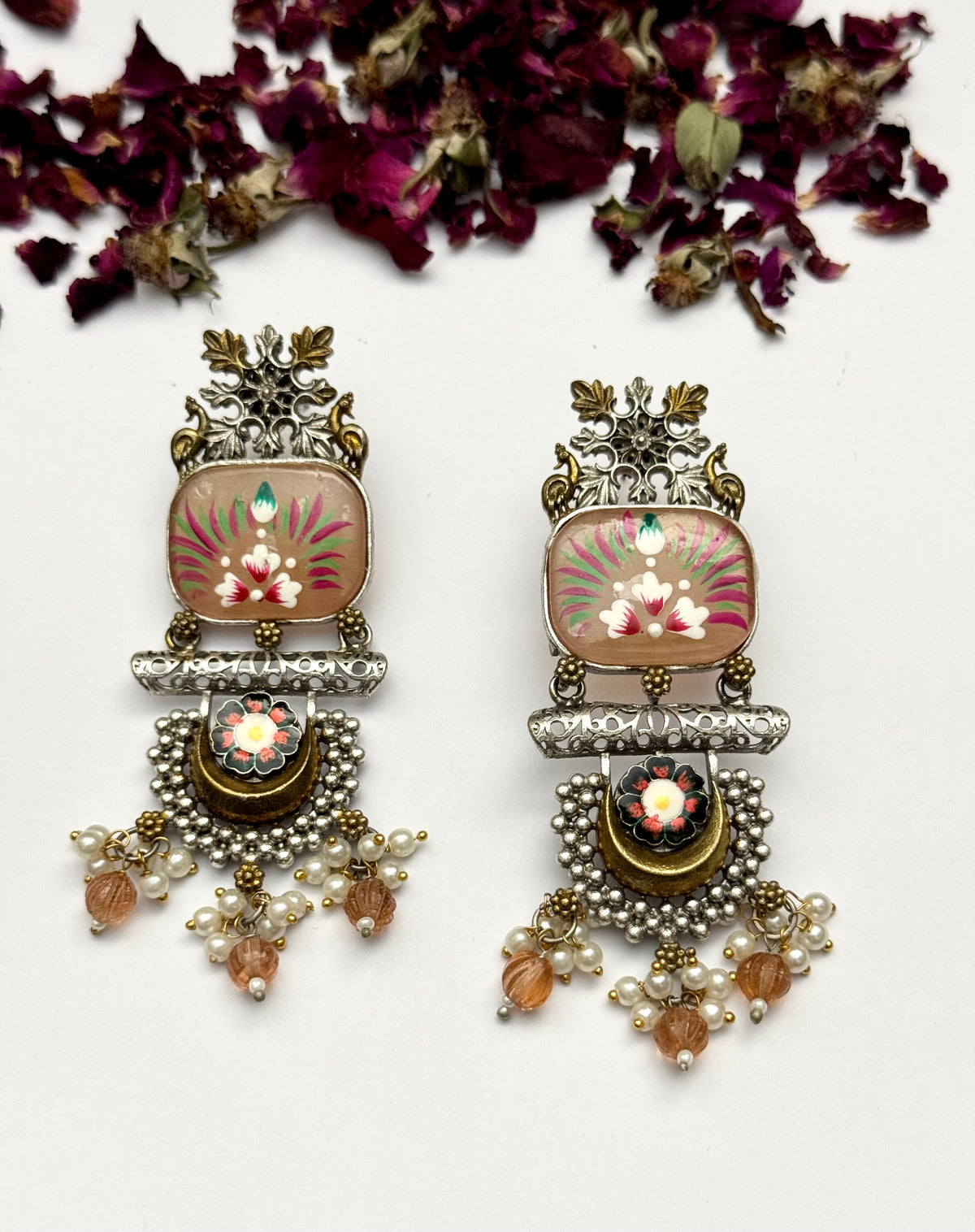 Premium oxidised Brass made Designer Earrings
