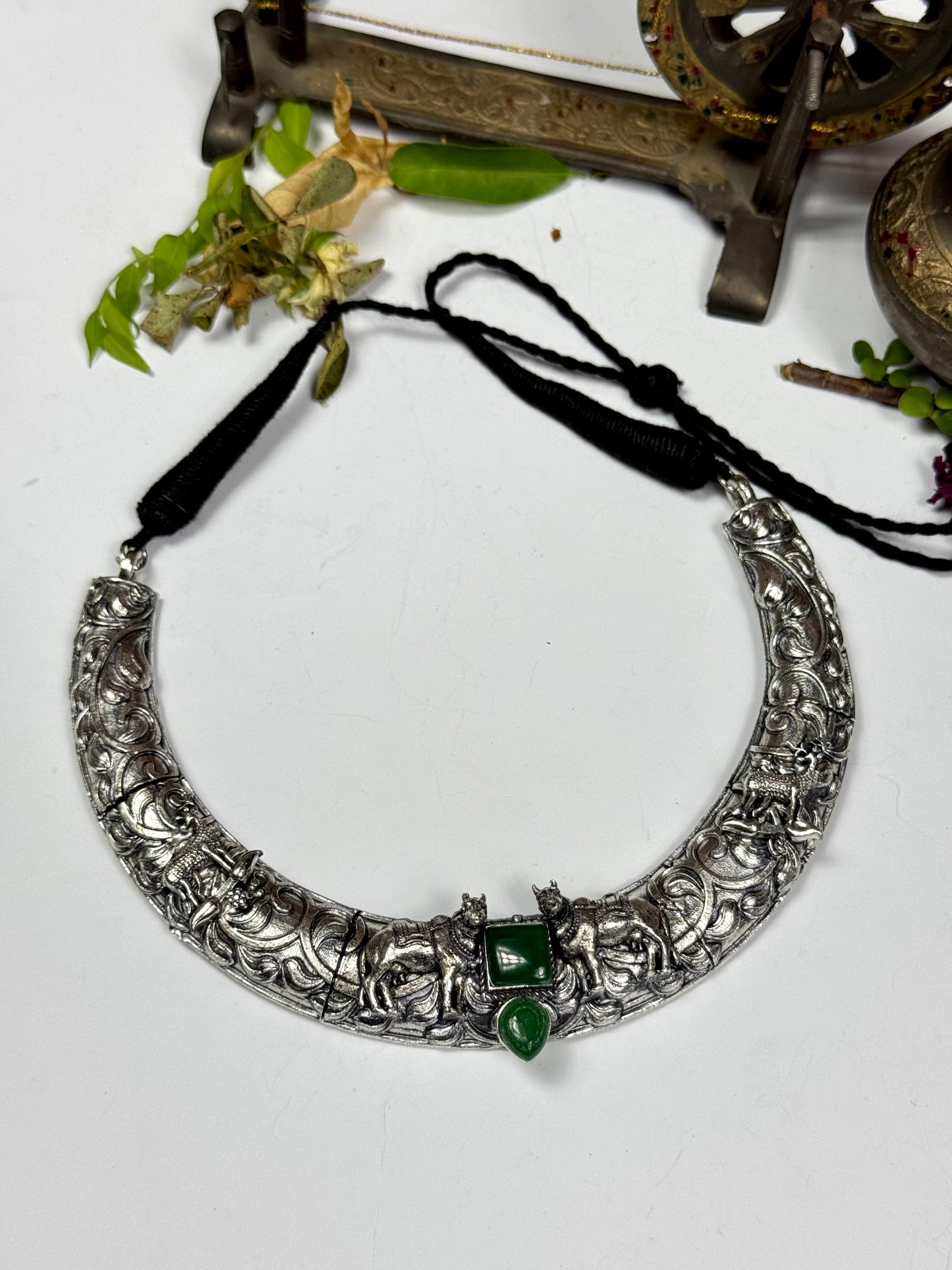 Premium Oxidised Taj Necklace
