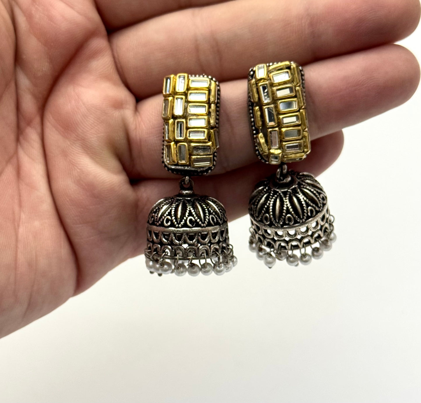 Premium Brass made Oxidised jhumka