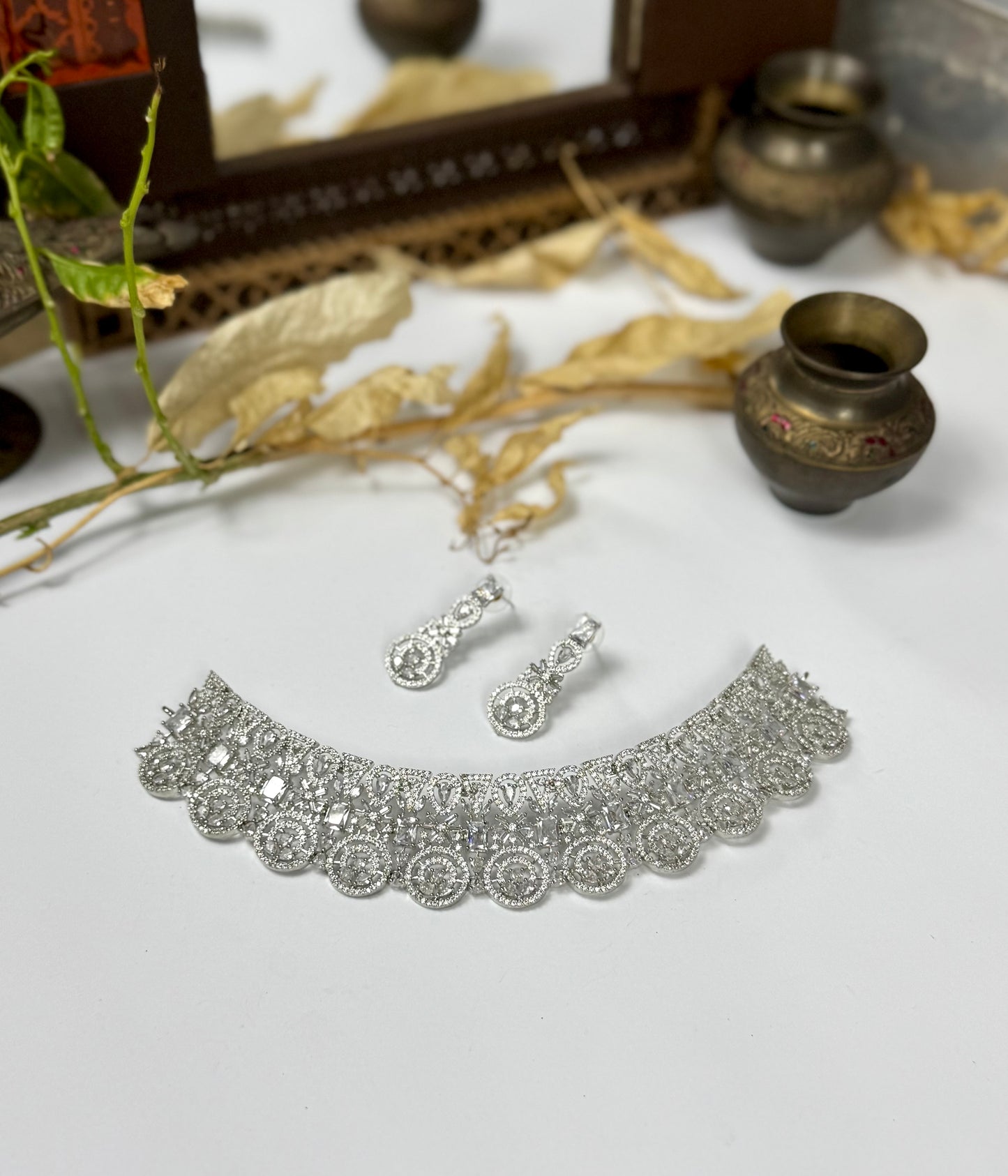 American Diamond 1 karat Choker set