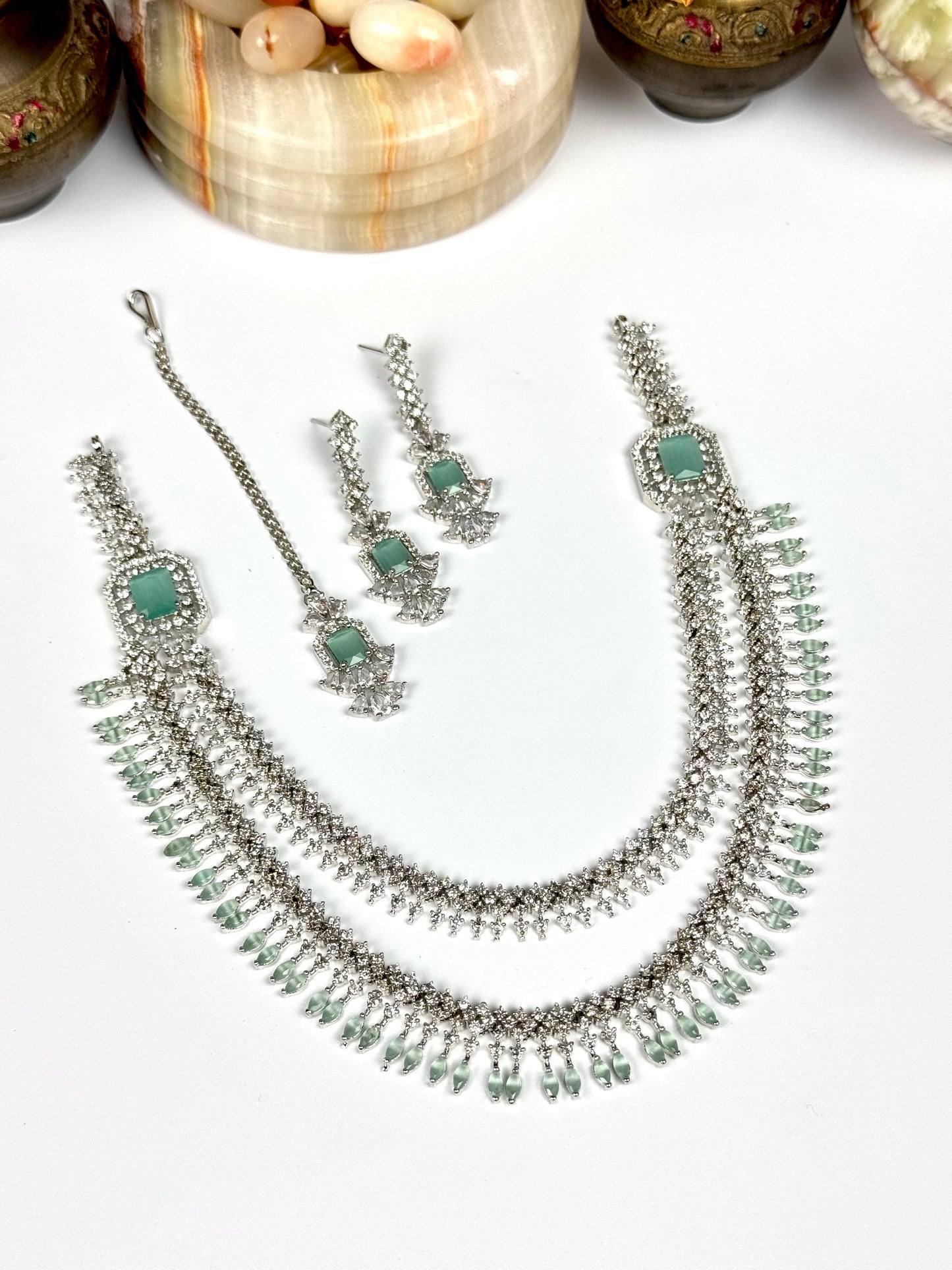 American Diamond 1karat Mala set