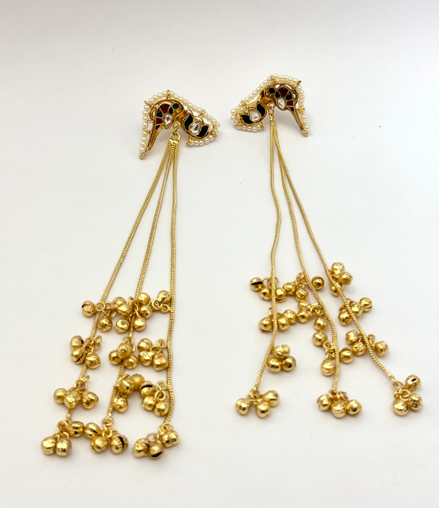Kasmiri Brass Made Long Earrings