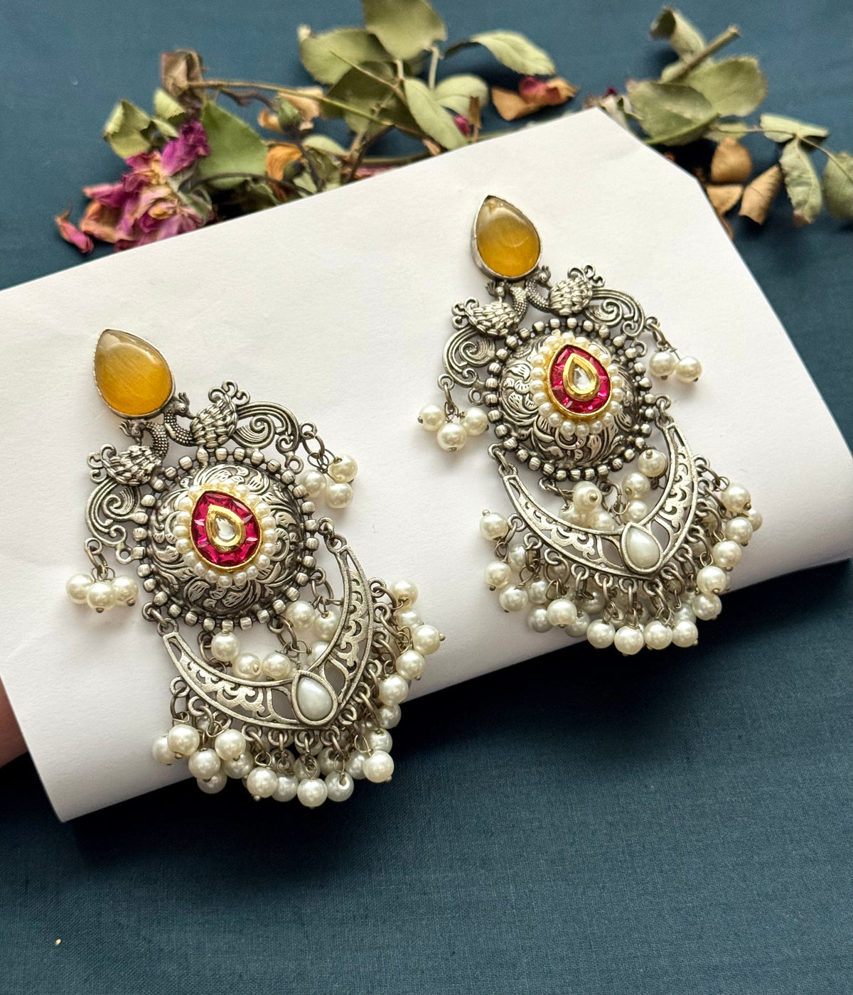 Premium oxidised Aisha Earrings