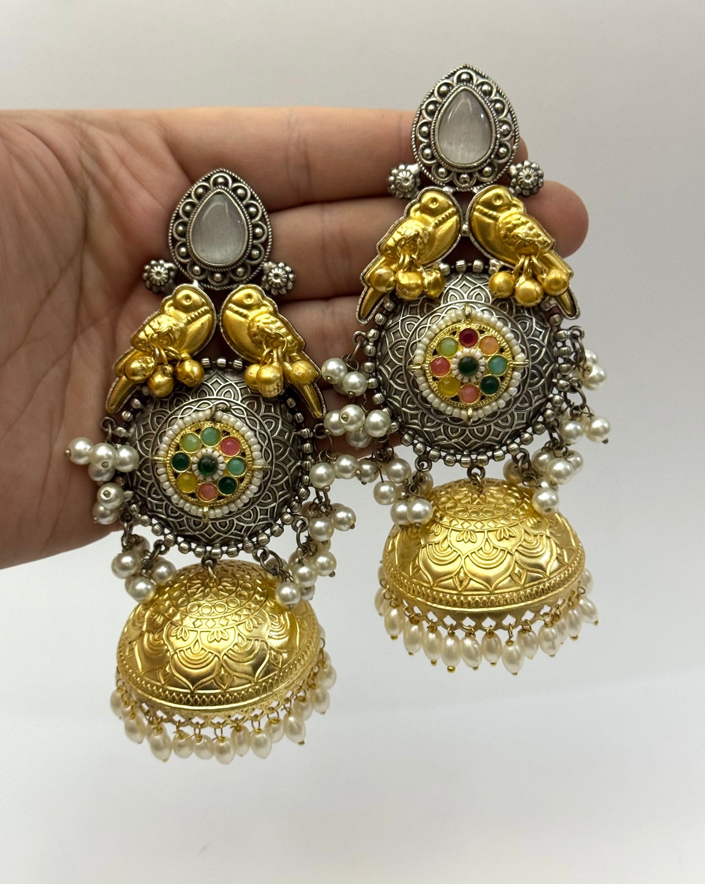 Premium Oxidised Alizeh Full size Jhumka
