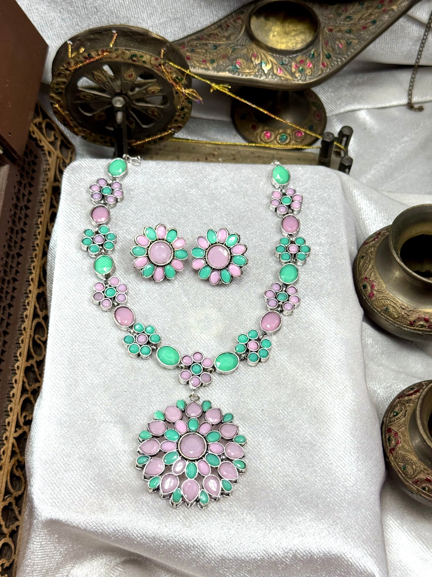 Premium Oxidised Dastan Set brass made