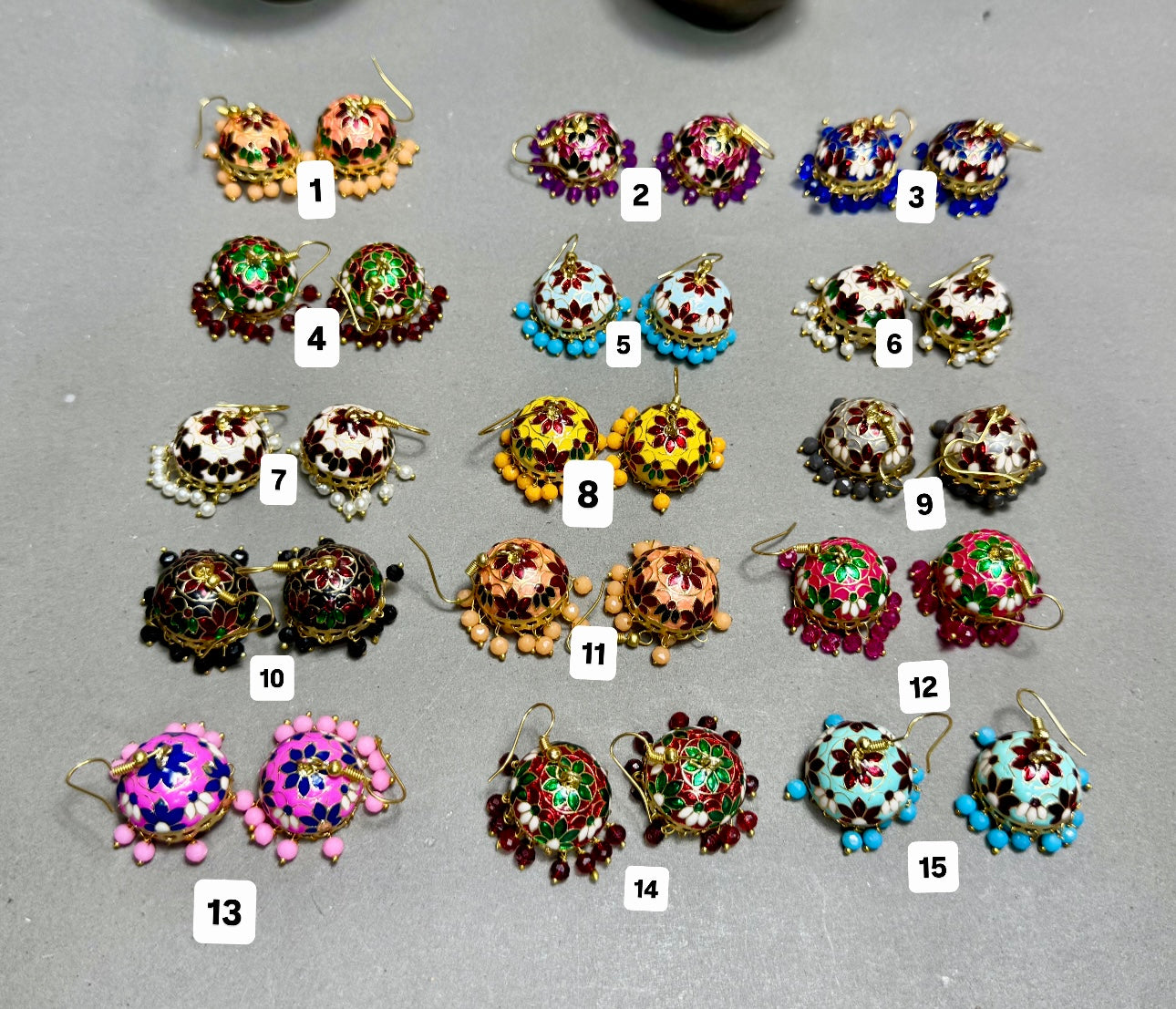 Mina jhumkies medium size