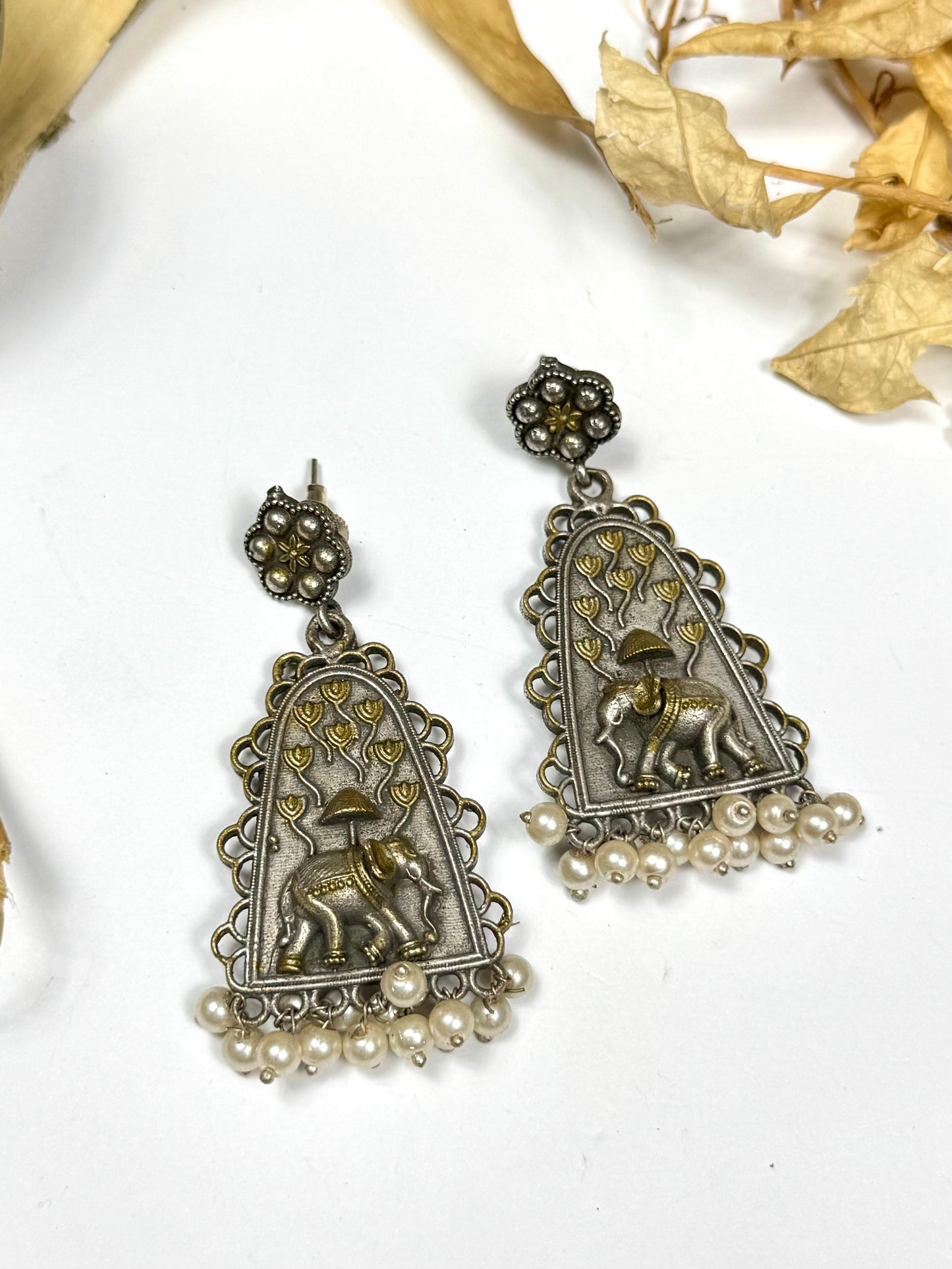 Oxidised shahi Earrings