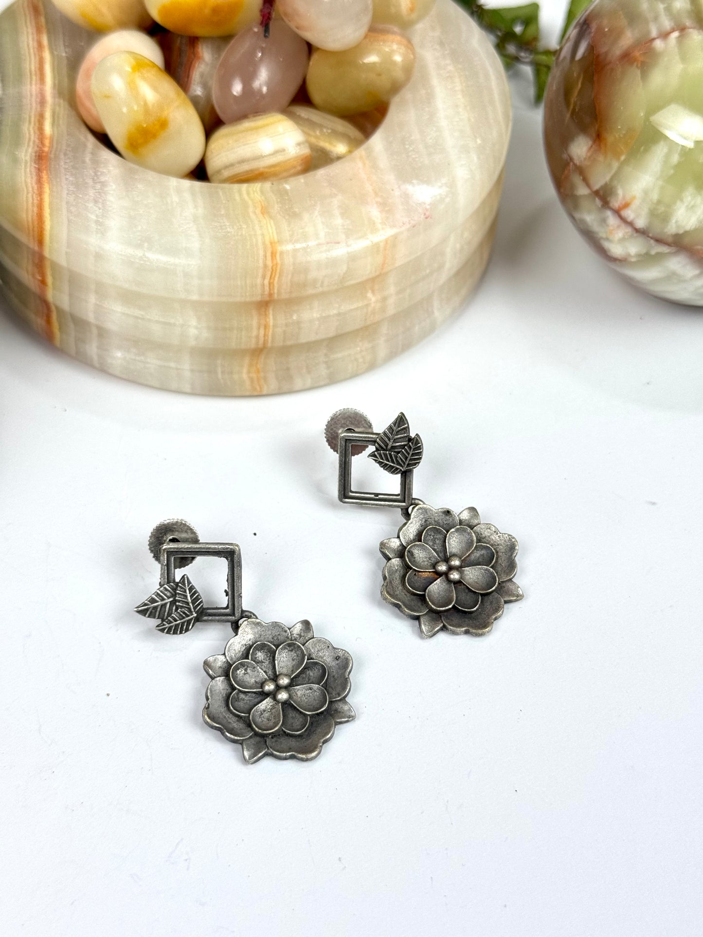 Brass made premium oxidised Earrings