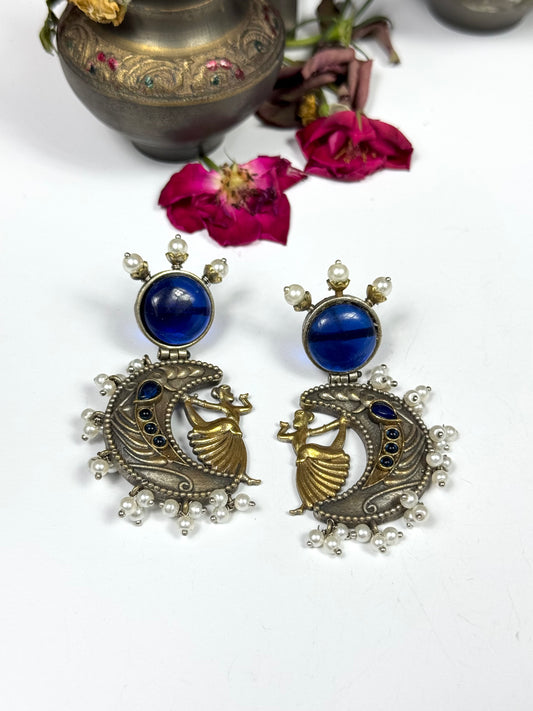 Premium Oxidised Eliana Earrings