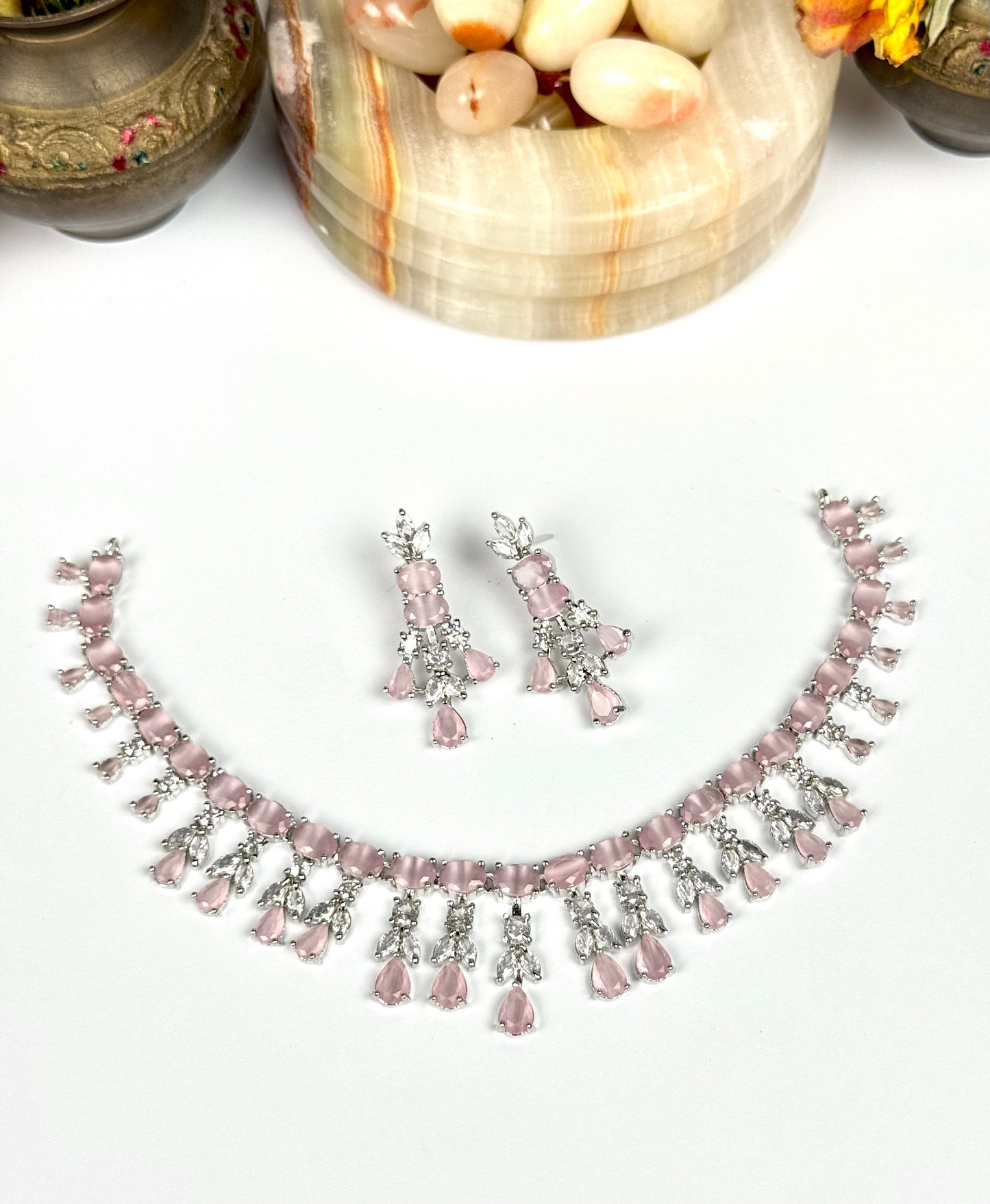 American Diamond 1karat Necklace set