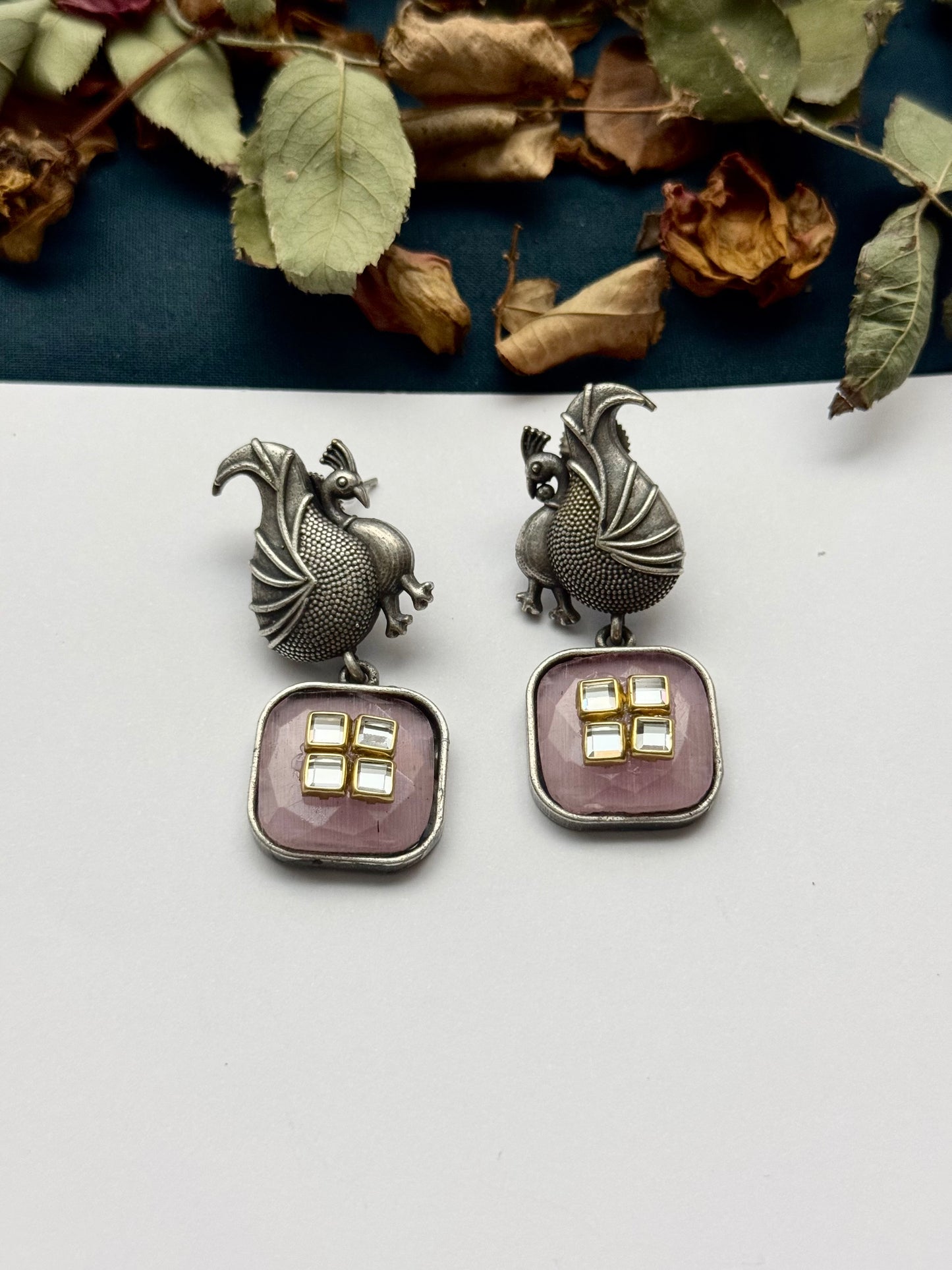 Premium oxidised Brass made Mahnoor Earrings