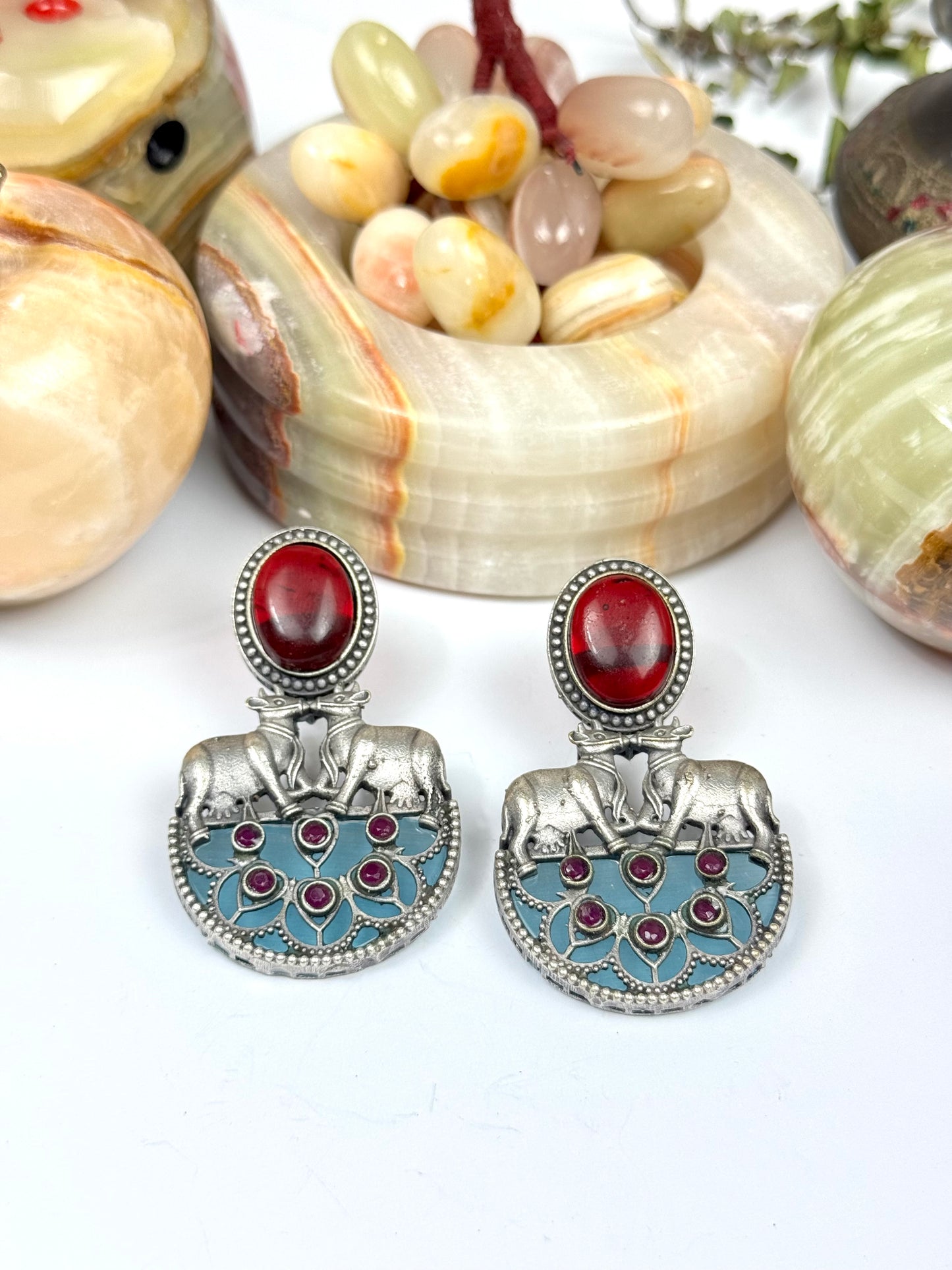 Brass made Premium Oxidised Earrings