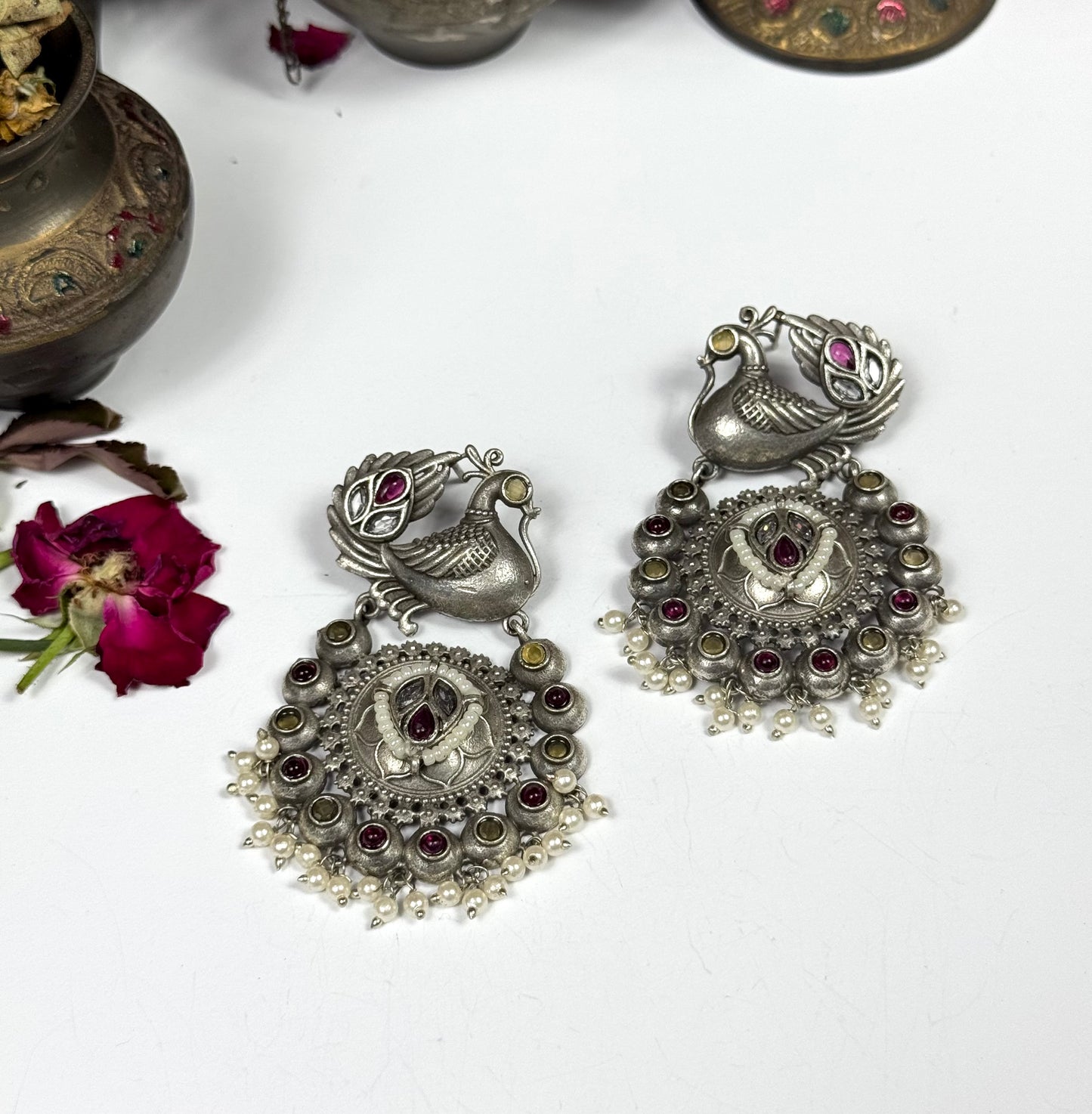 Premium Oxidised Azra Earrings