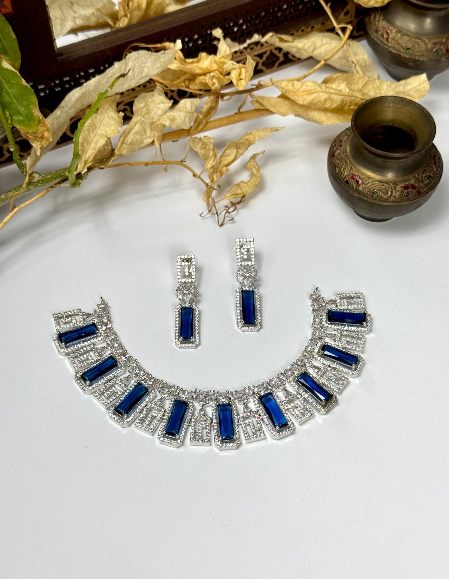 American Diamond 1 karat Necklace set