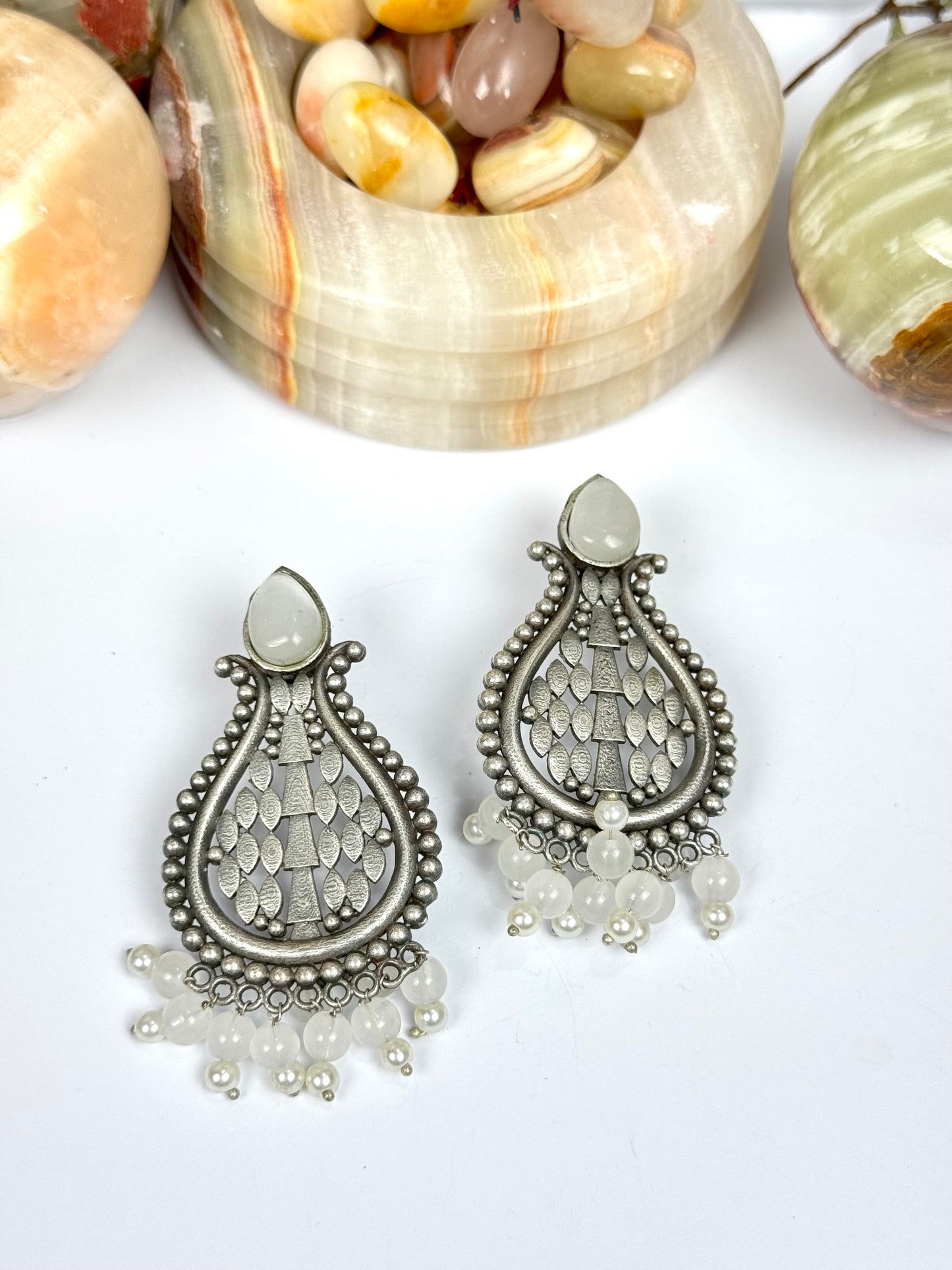 Premium Brass Made Oxidised Earrings