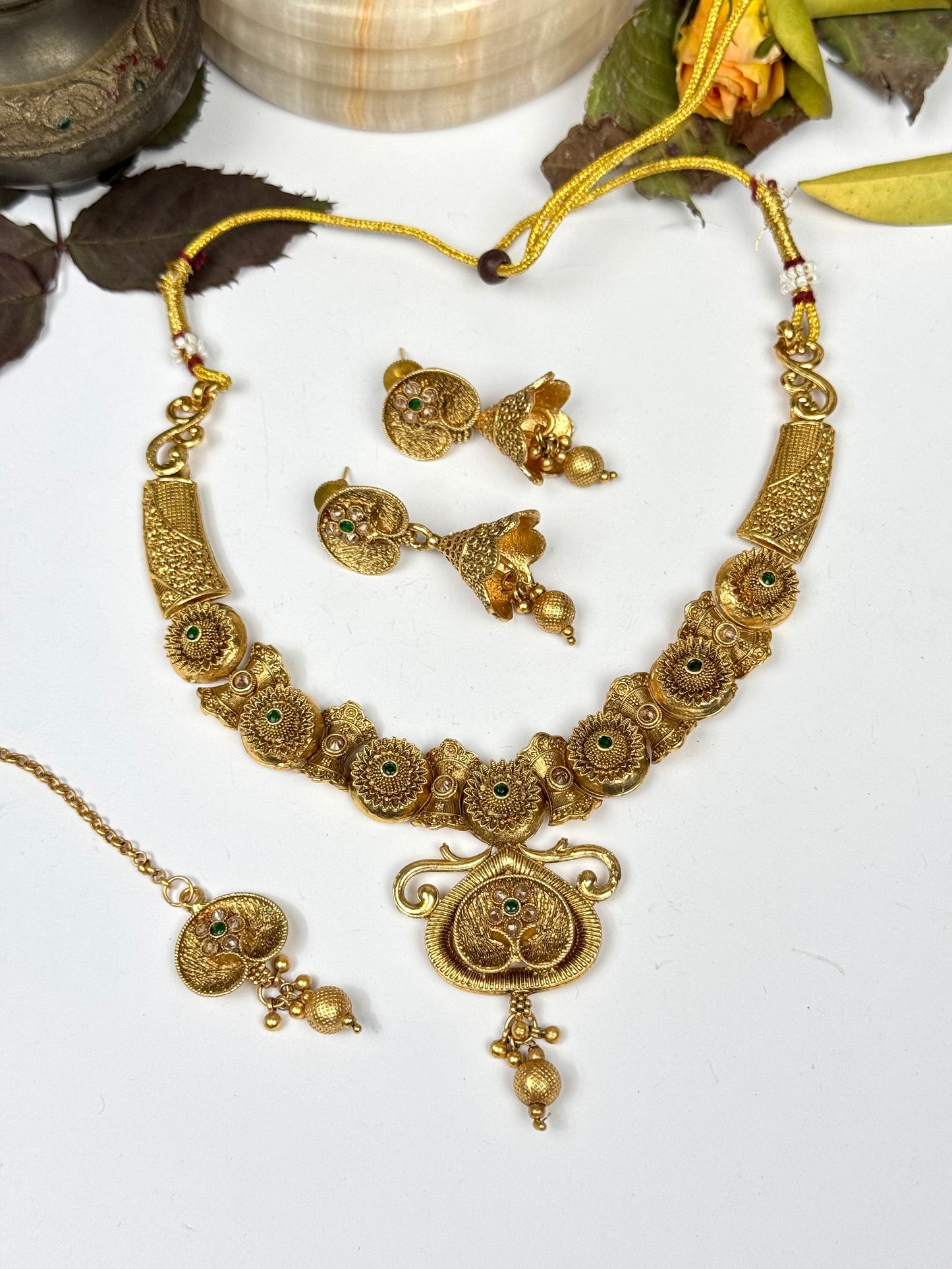 Rajwadi Maira Necklace Set
