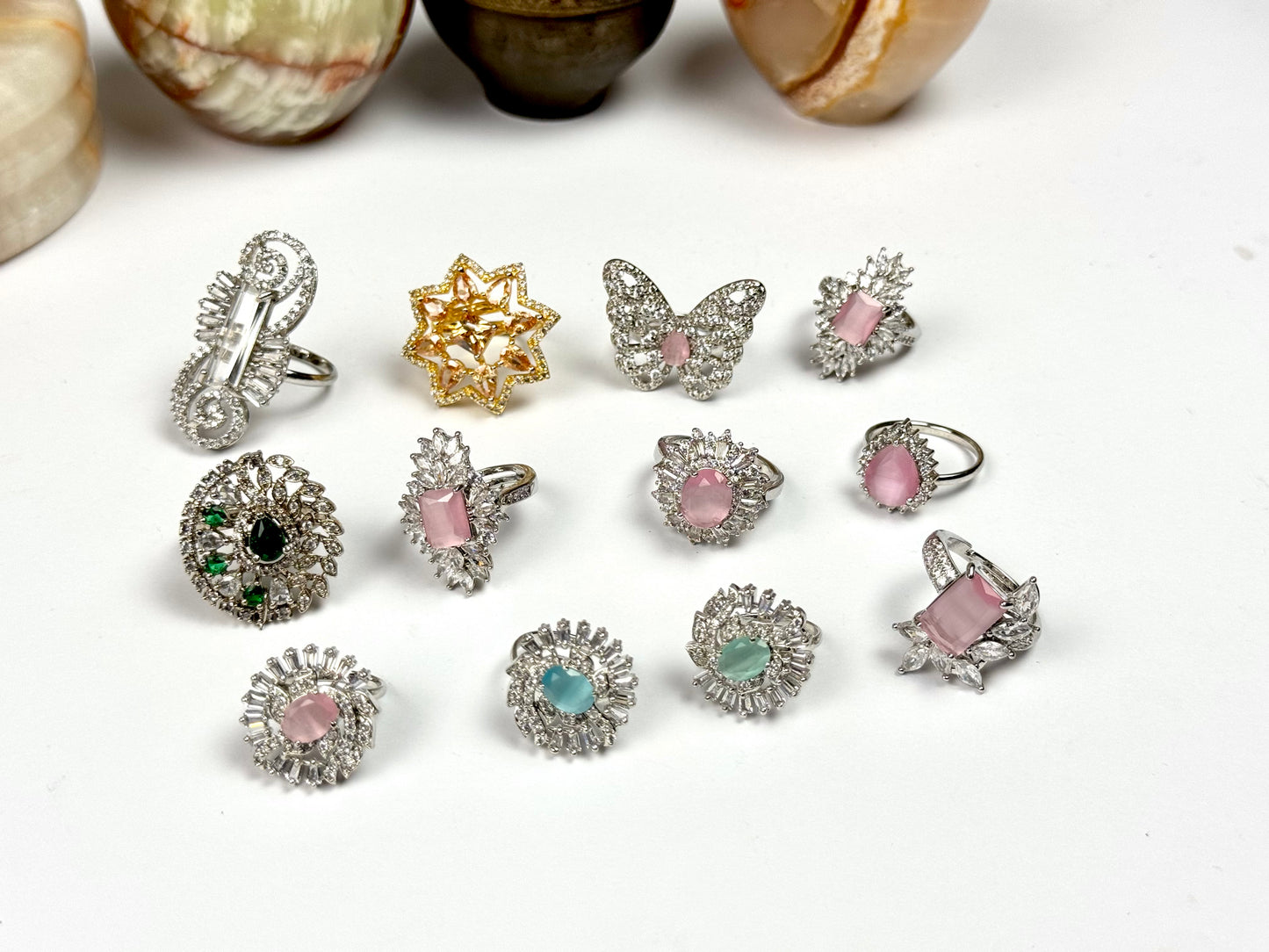 Premium American Diamond Adjustable Rings