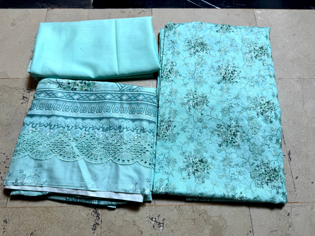Libas-e-Shireen original Marina 3pcs Embroidered Suit