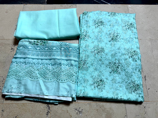Libas-e-Shireen original Marina 3pcs Embroidered Suit
