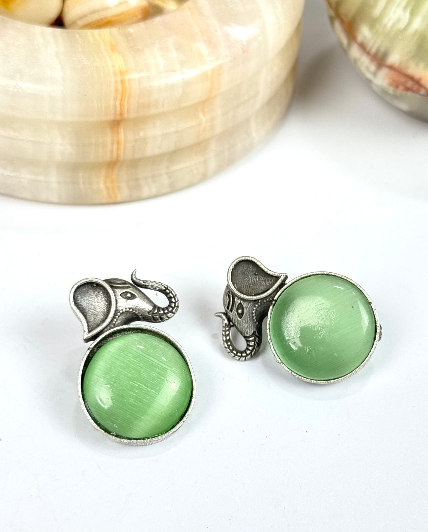 Premium Oxidised Brass Made Earrings