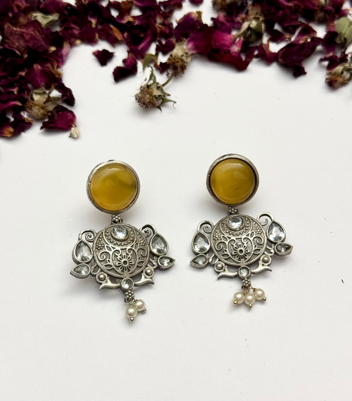 Premium oxidised Brass made Earrings