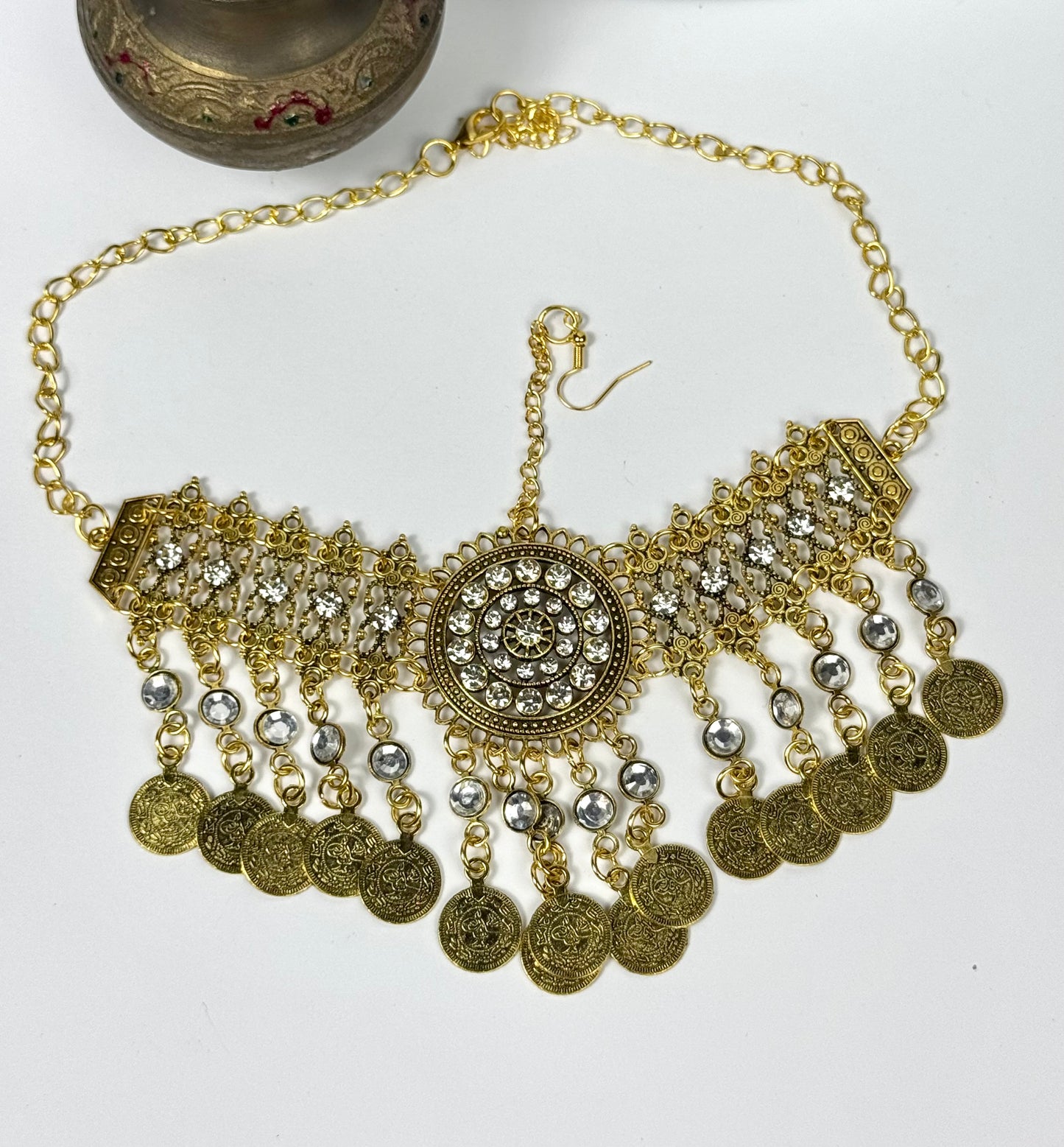 Oxidised German Silver Mathapatties