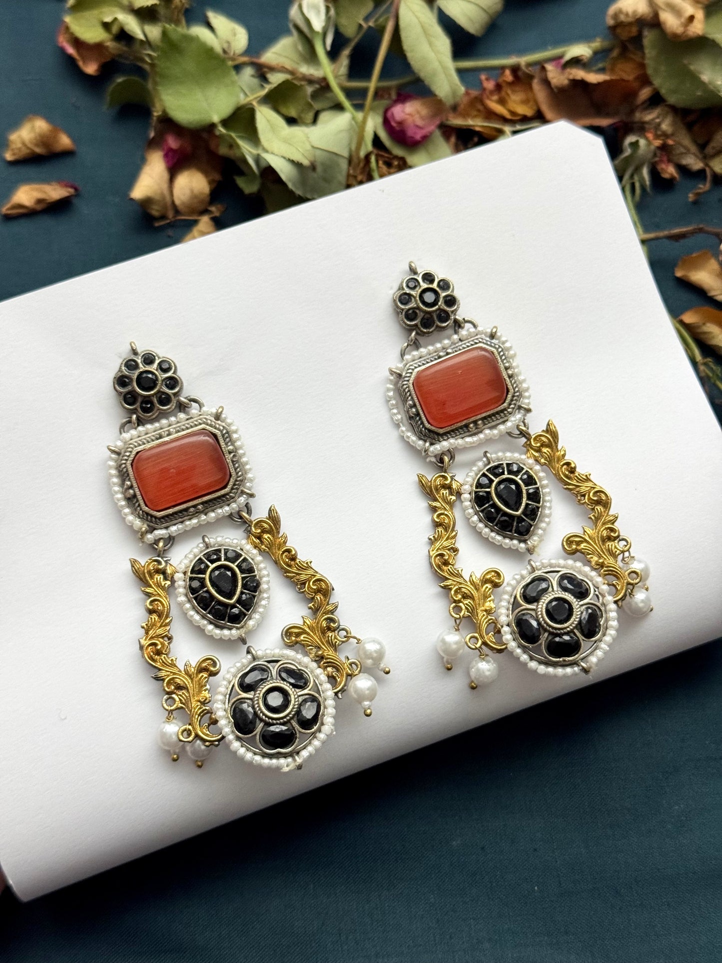 Premium Brass made Designer Oxidised Earrings