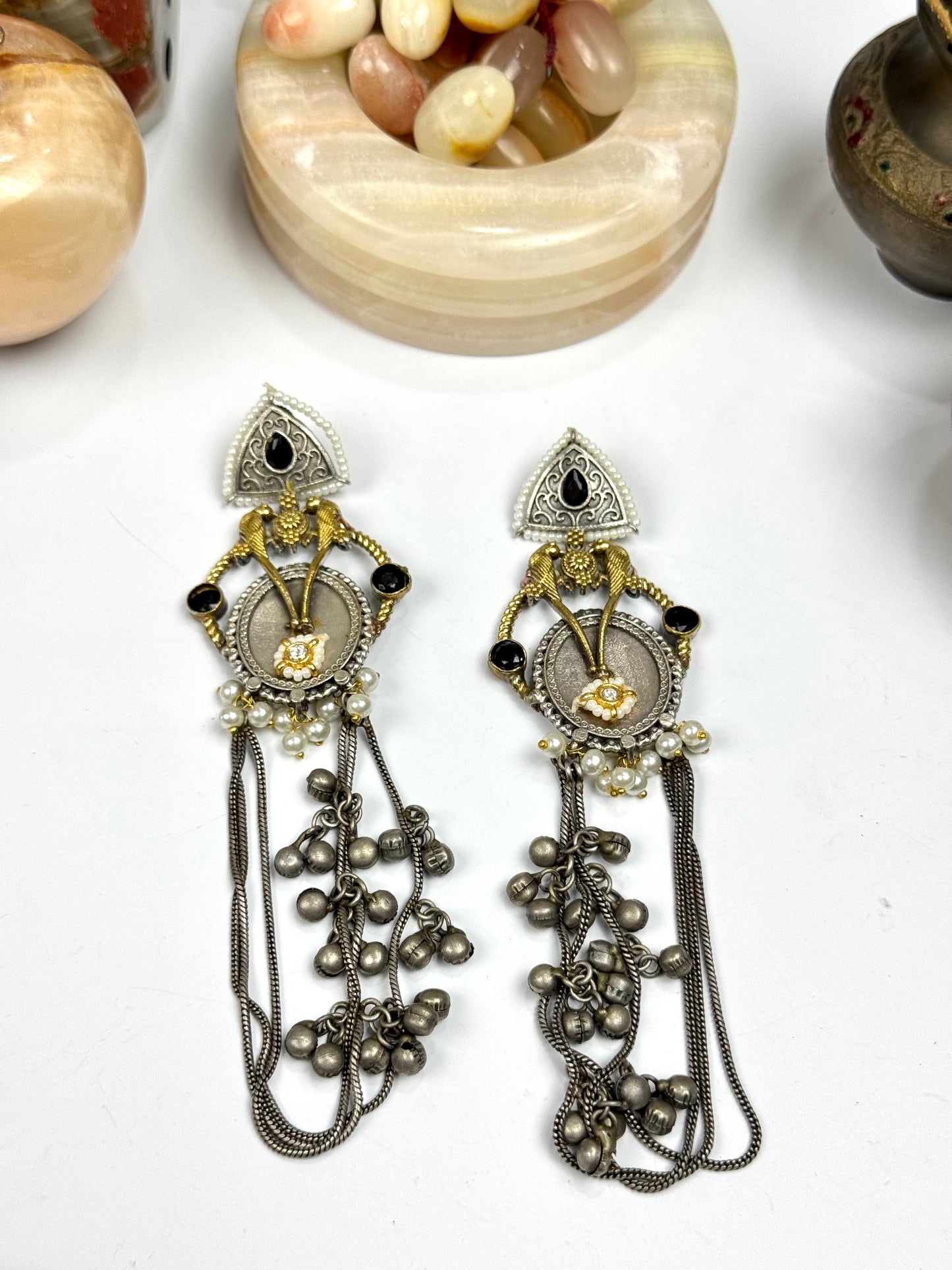 Premium brass made oxidised Designer Earrings