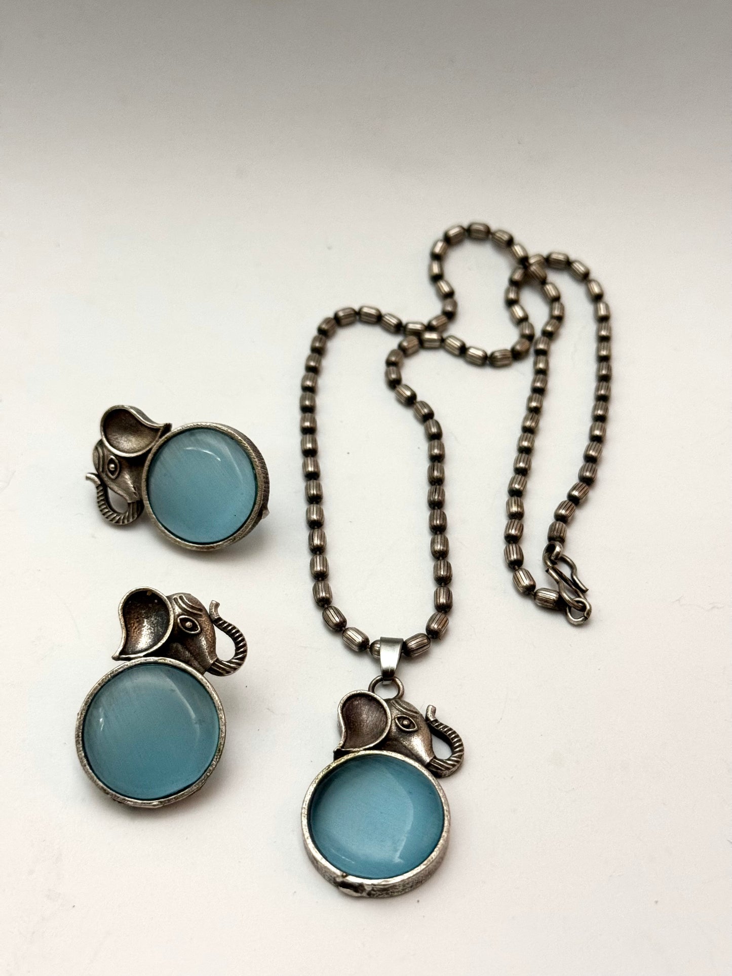 Premium Oxidised Rani Pendant Set