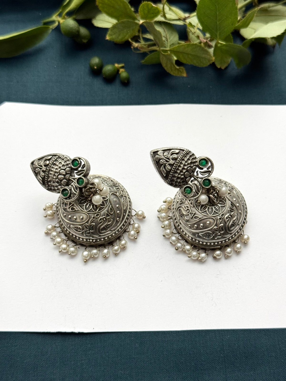 Premium Brass Made oxidised Jhumka