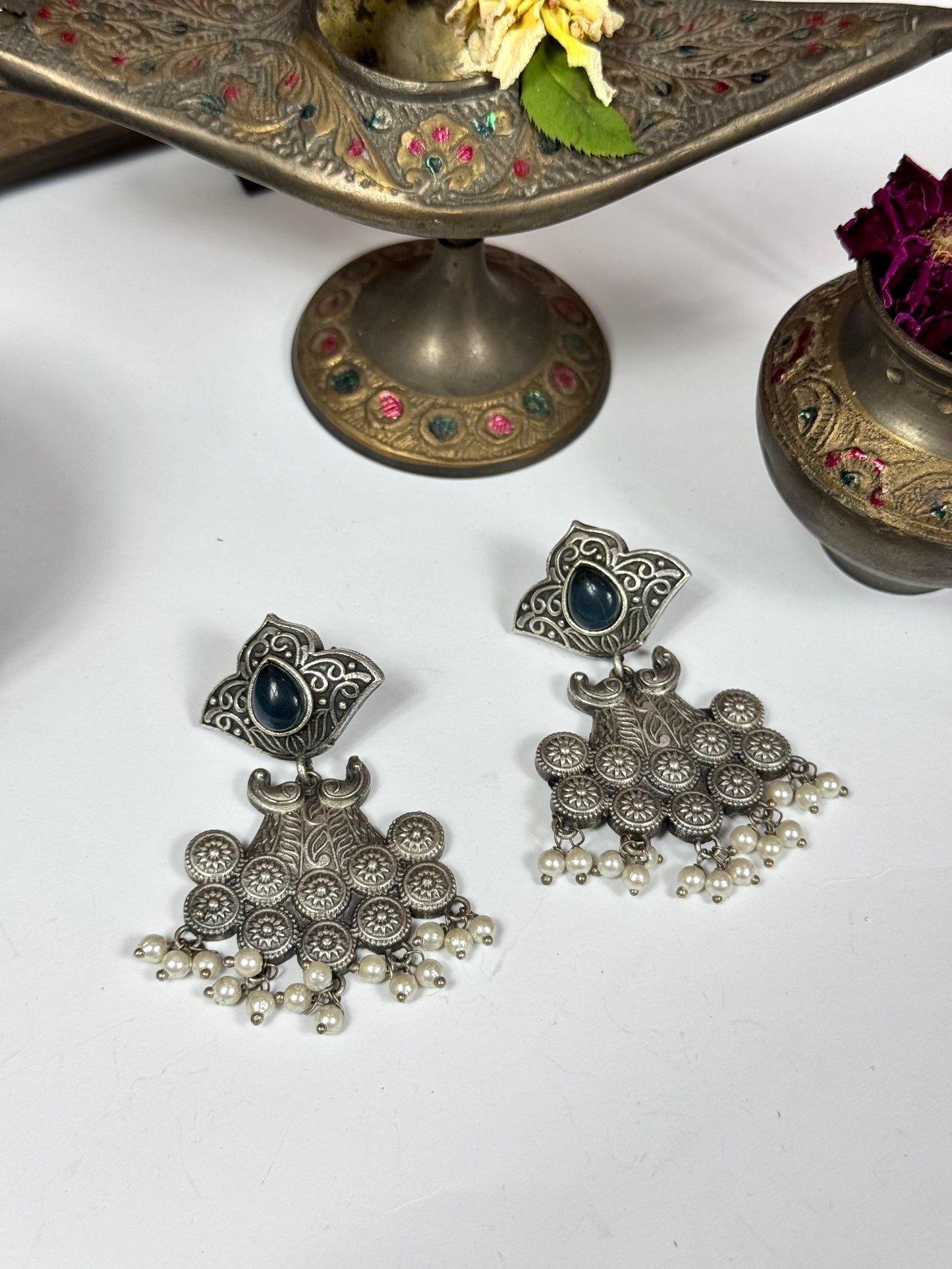 Premium oxidised Tara Earrings