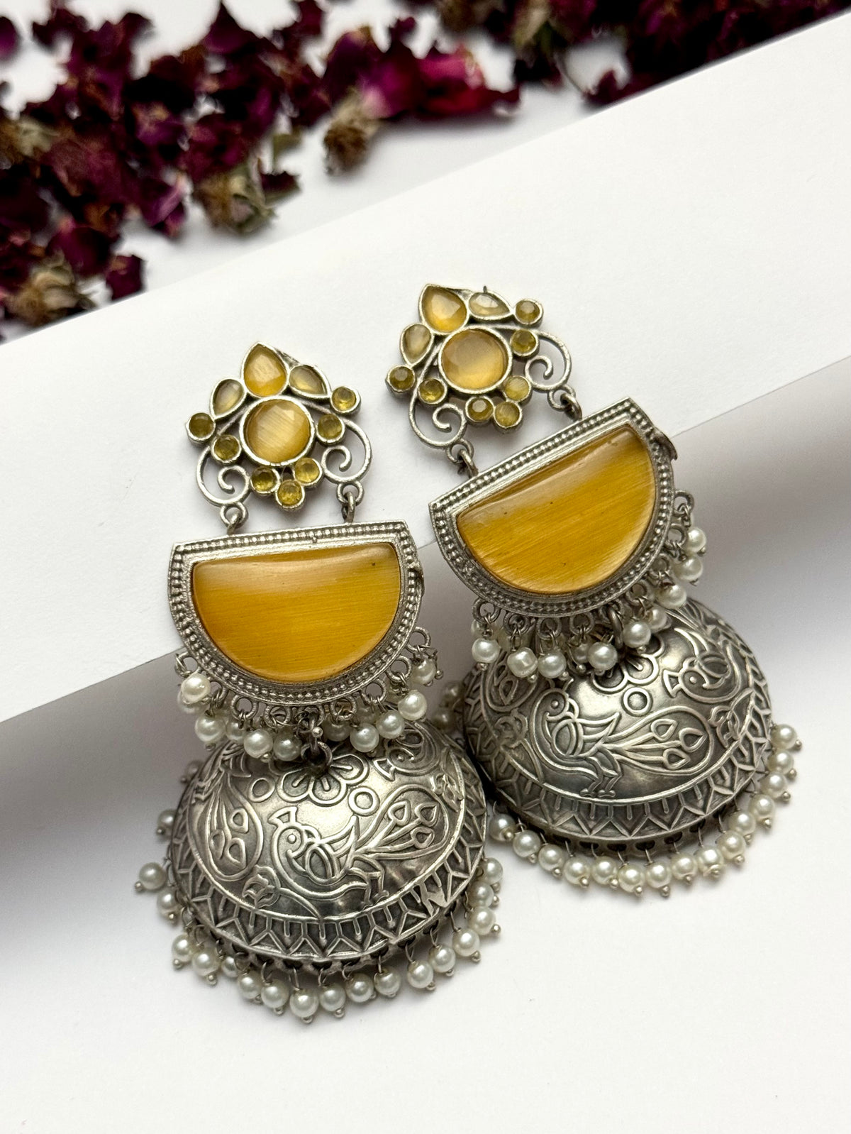 Premium oxidised Brass made Full size jhumka