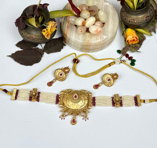 Rajwadi Designer Gulshan Choker set