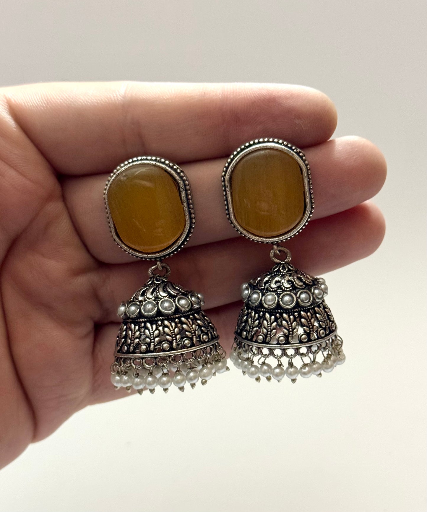 Premium Brass made Oxidised jhumka