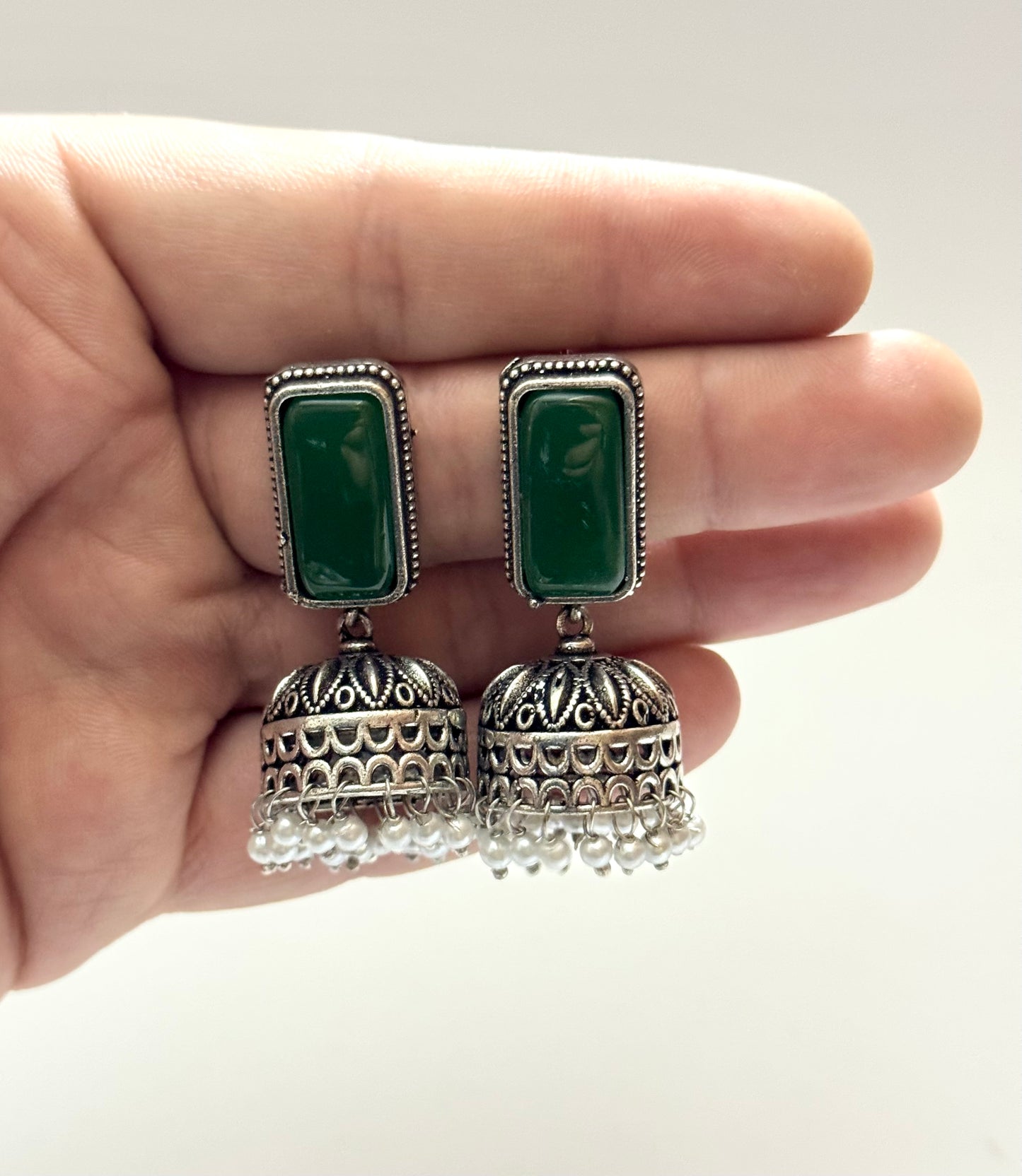 Premium Brass made oxidised Jhumka