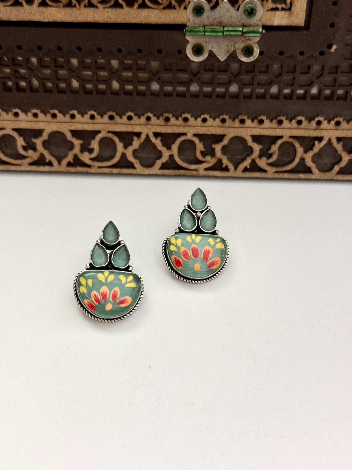 Premium brass made oxidised Earrings