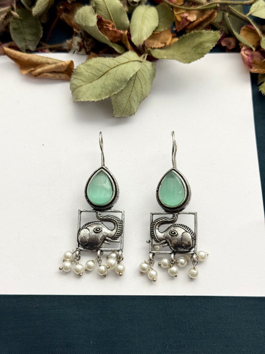 Premium brass made Oxidised Earrings