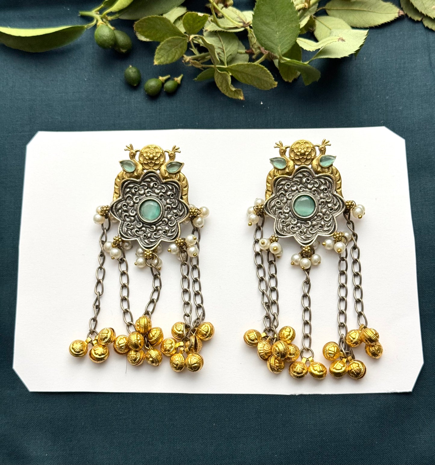 Premium Brass made oxidised Designer Earrings