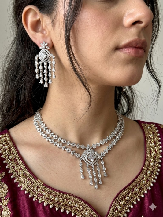 American Diamond 1karat Mala Set