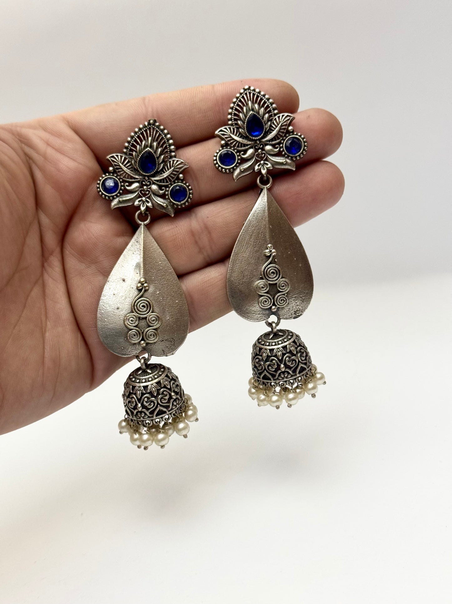 Brass Made Premium Oxidised Jhumkas