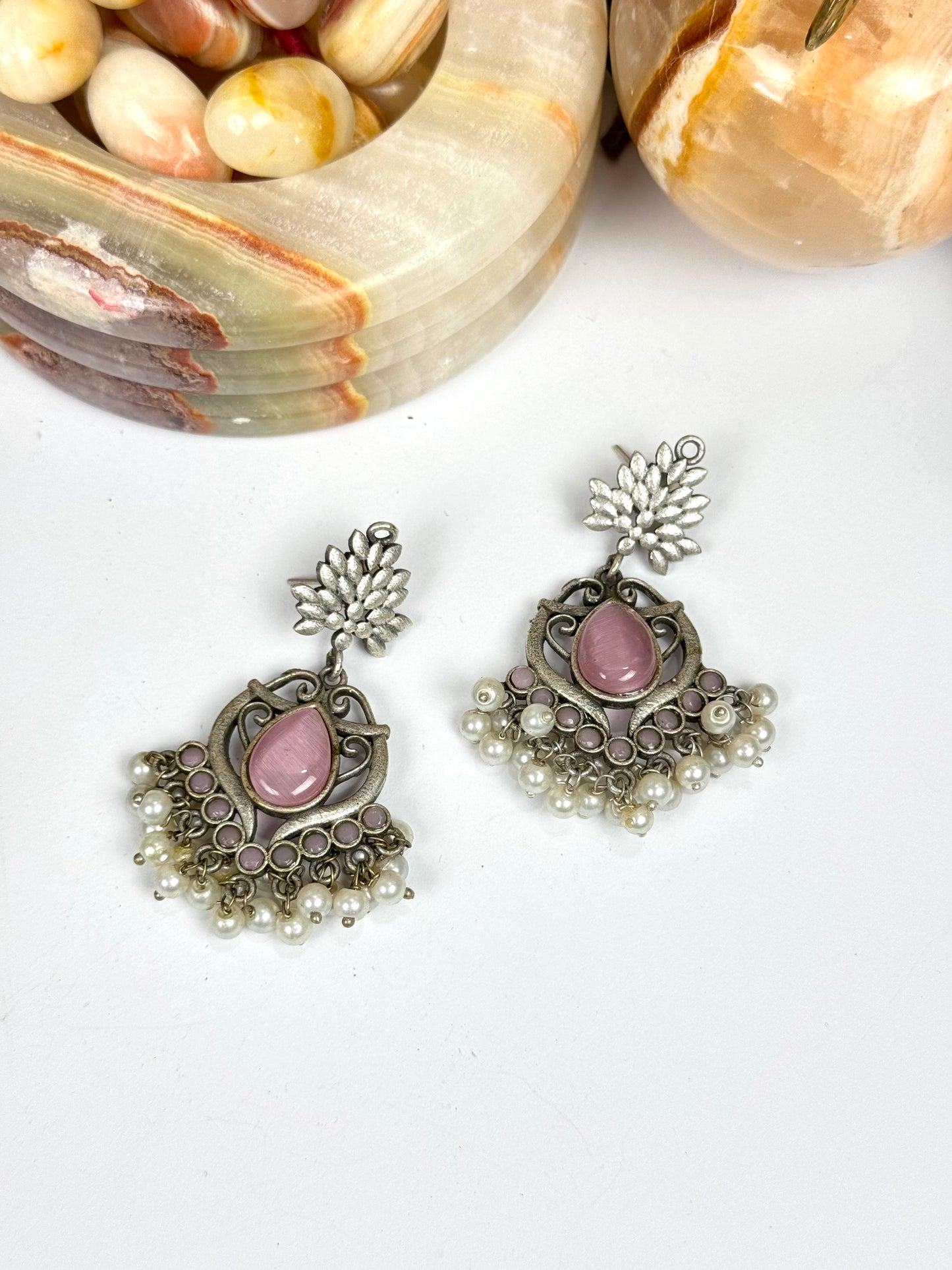 Premium Brass Made Oxidised Earrings