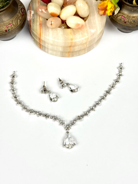 American Diamond 1karat Necklace set