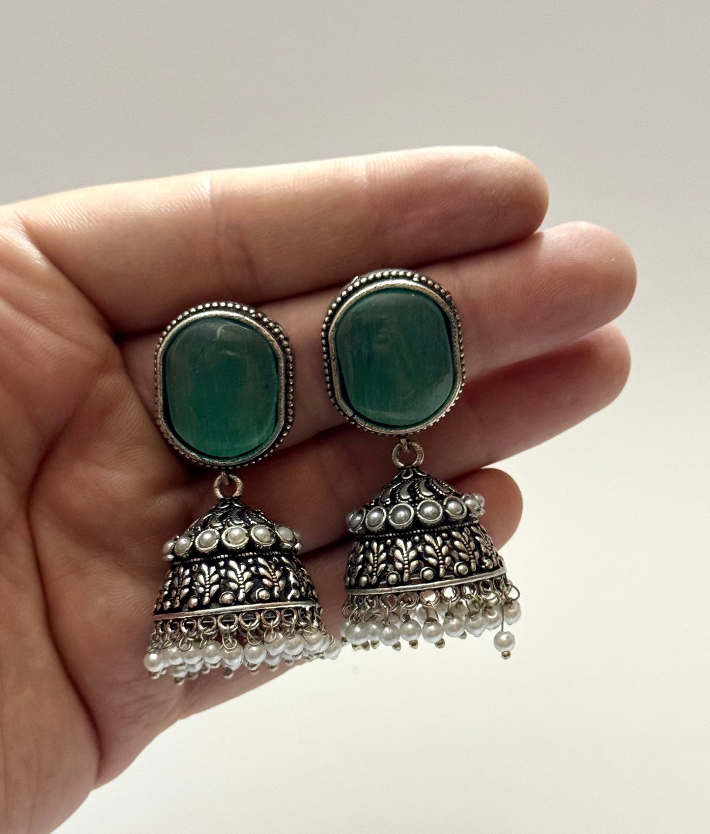 Premium Brass made Oxidised jhumka
