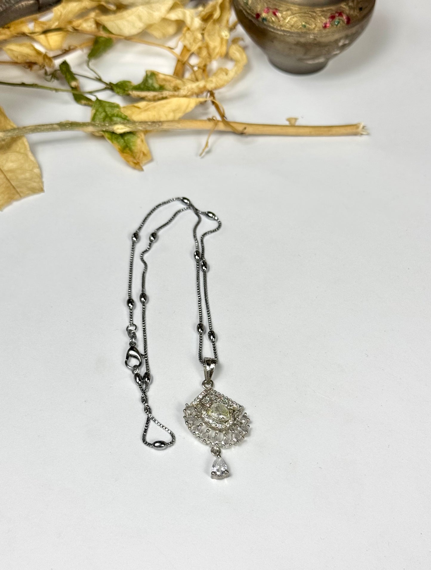 American Diamond 1 karat pendant