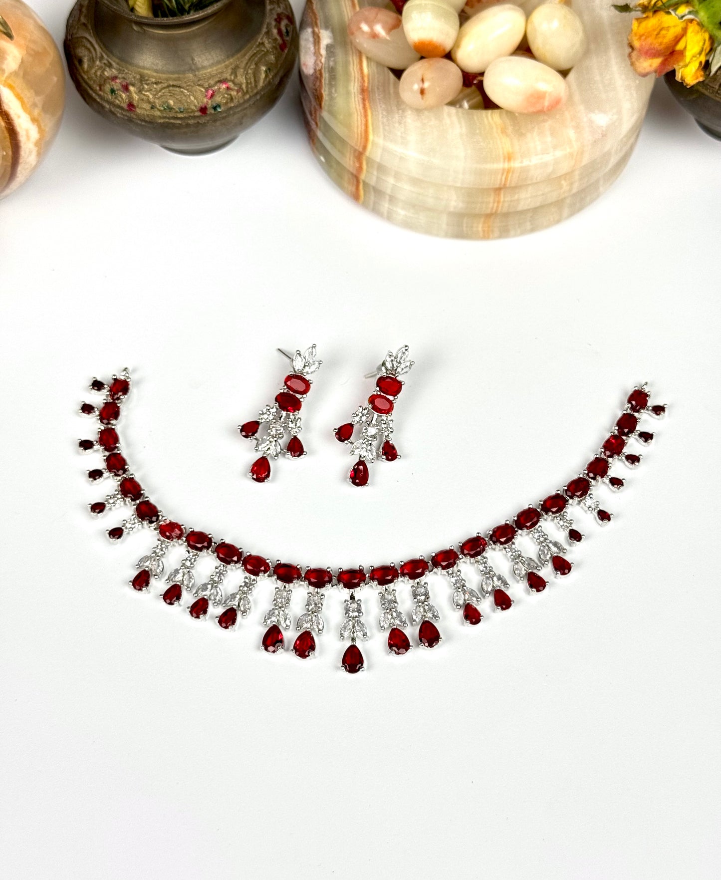 American Diamond 1karat Necklace set