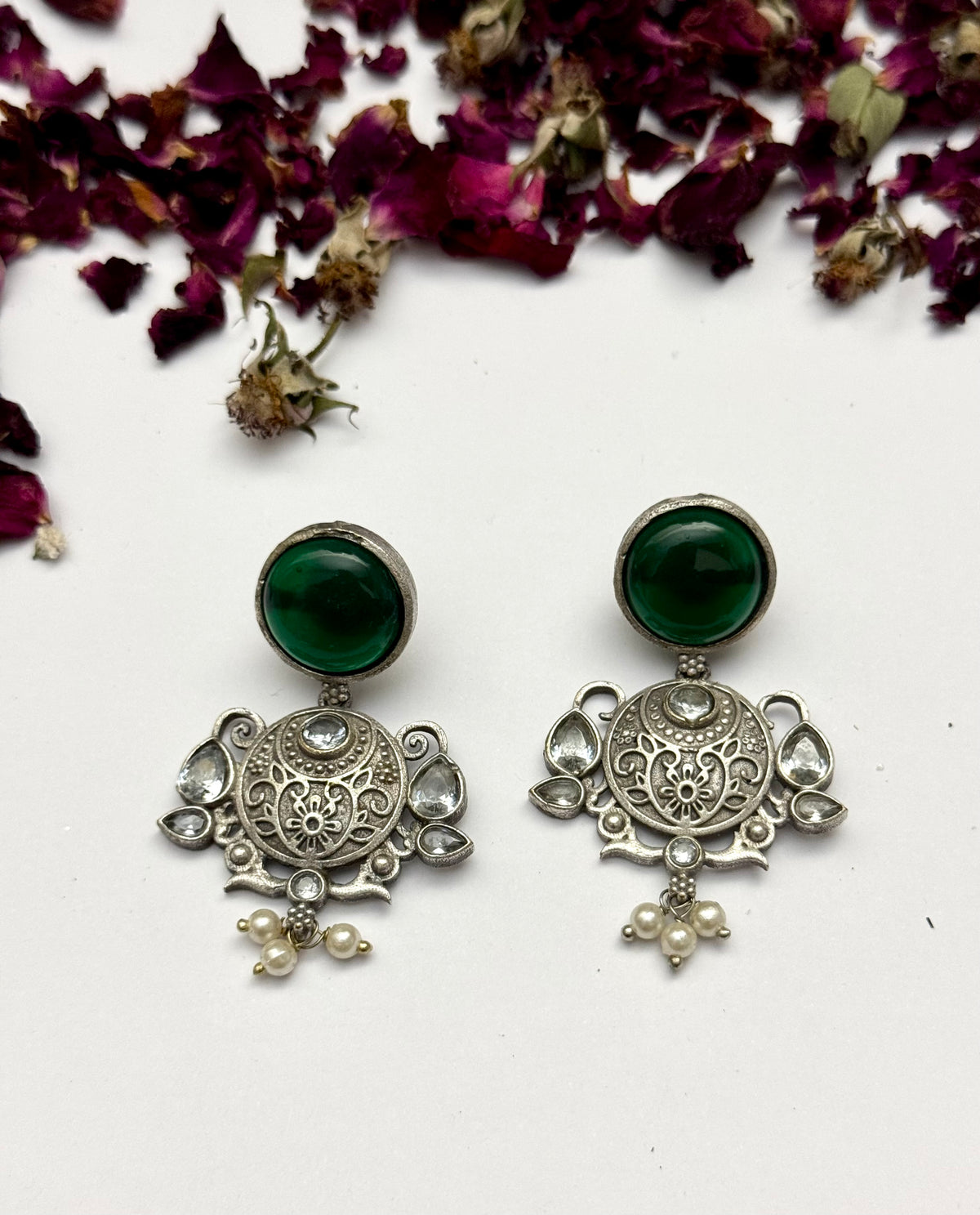 Premium oxidised Brass made Earrings