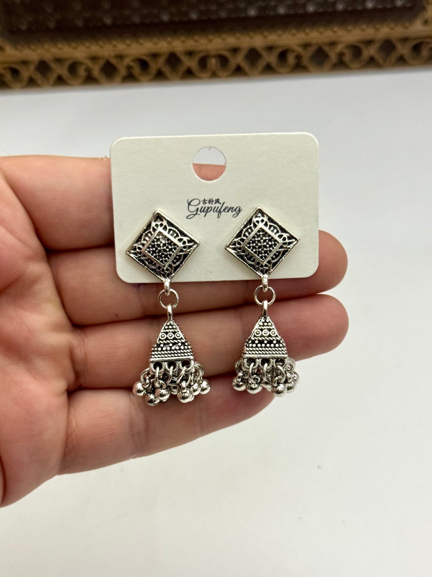 Oxidised small Jhumkies