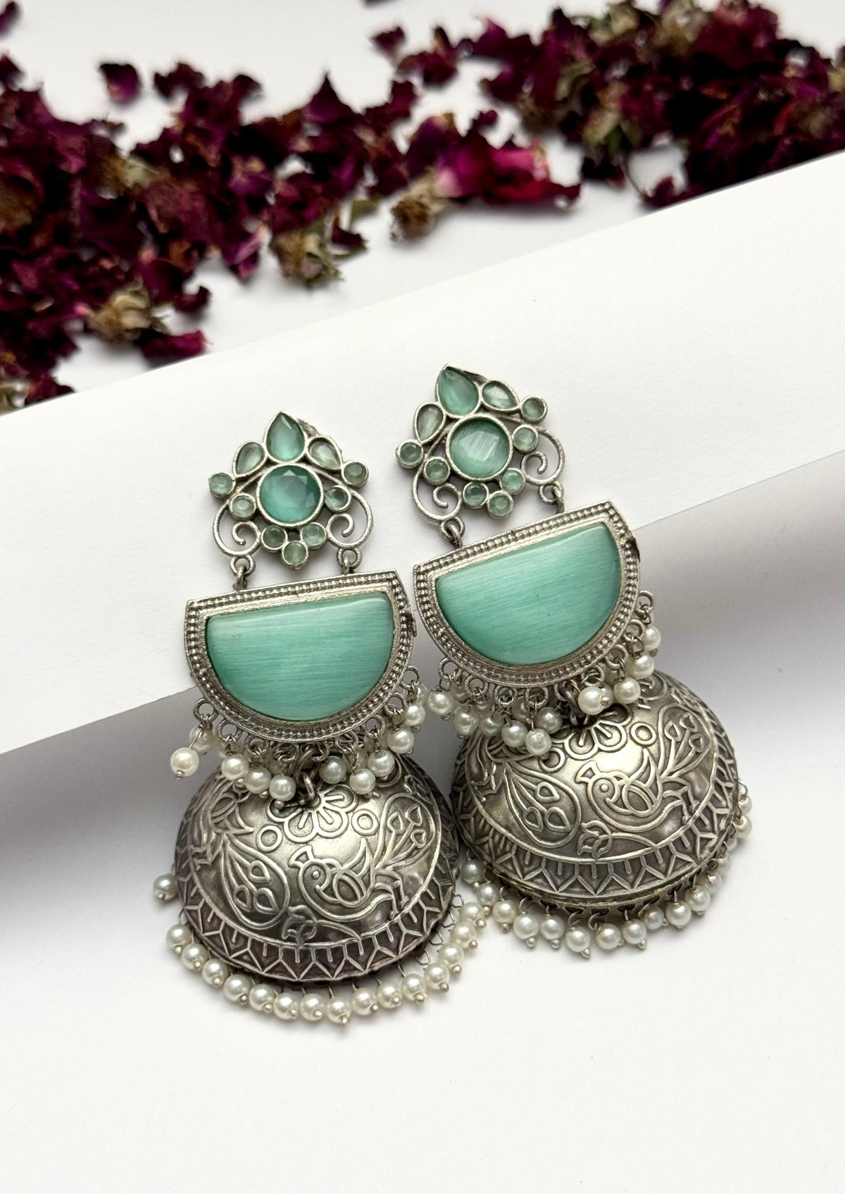 Premium oxidised Brass made Full size jhumka